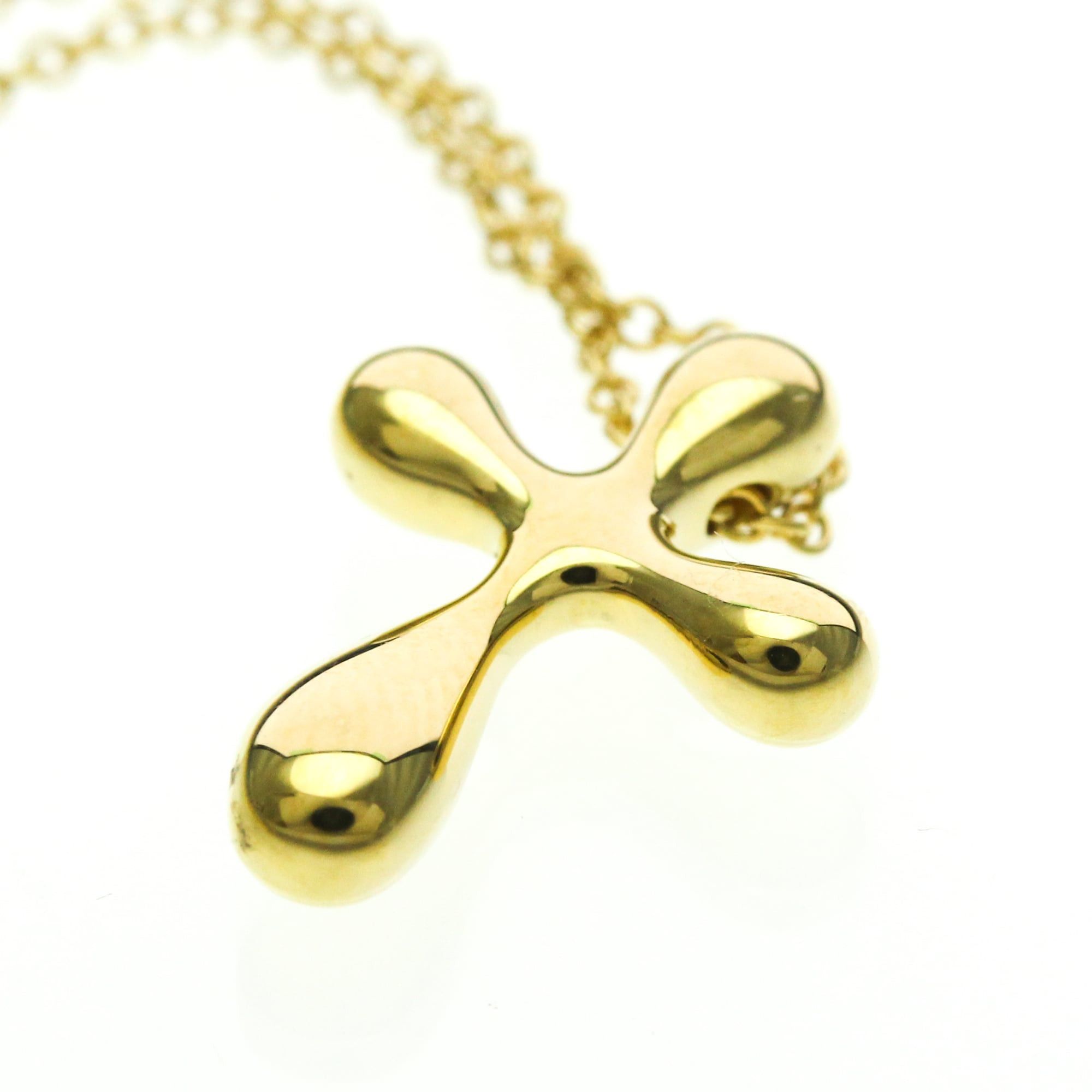 Tiffany & Co. Tiffany Small Cross Necklace Yellow Gold (18K) No Stone Men,Women Fashion Pendant Necklace (Gold) Size ONE SIZE - 8 Thumbnail