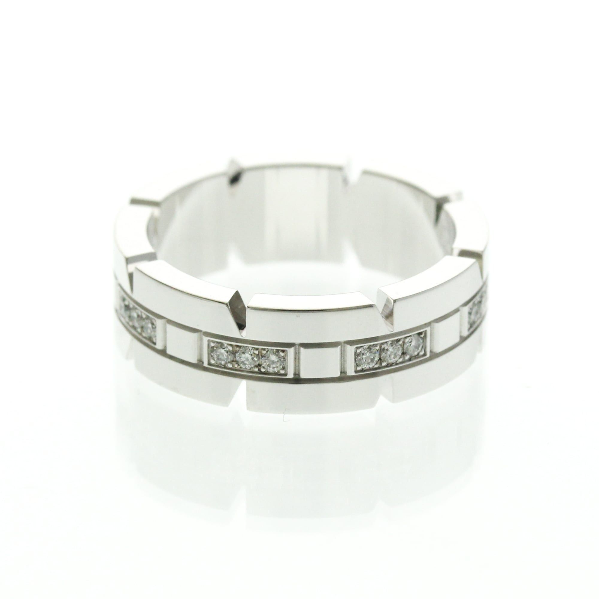 Cartier Cartier Tank Française Ring With Diamonds White Gold (18K) Fashion Diamond Band Ring Silver Size ONE SIZE - 2 Thumbnail