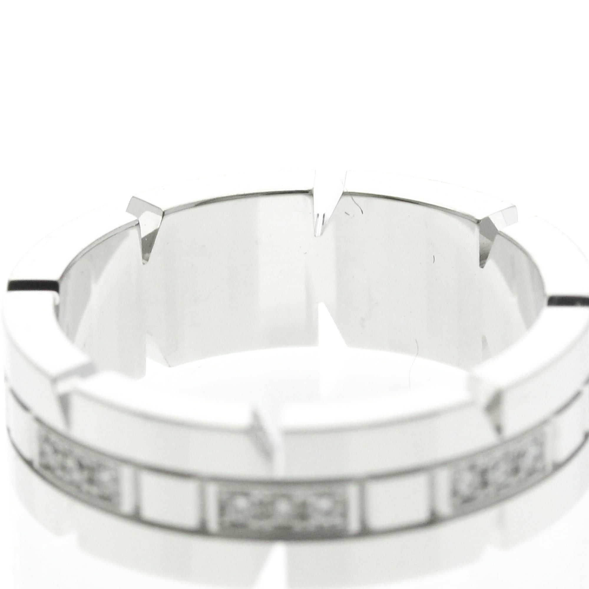 Cartier Cartier Tank Française Ring With Diamonds White Gold (18K) Fashion Diamond Band Ring Silver Size ONE SIZE - 7 Thumbnail