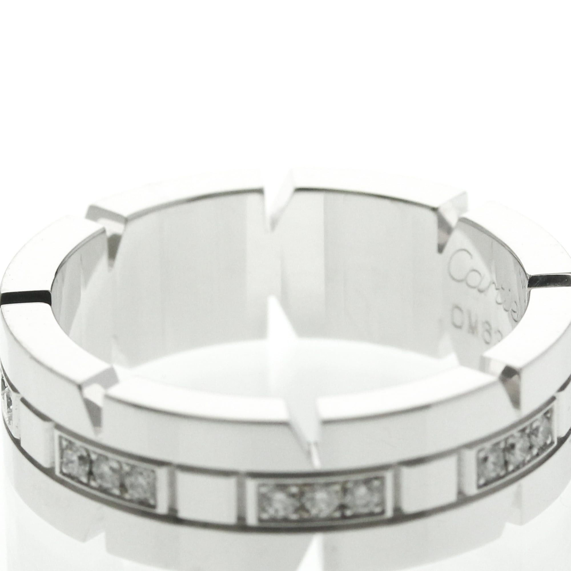 Cartier Cartier Tank Française Ring With Diamonds White Gold (18K) Fashion Diamond Band Ring Silver Size ONE SIZE - 8 Thumbnail