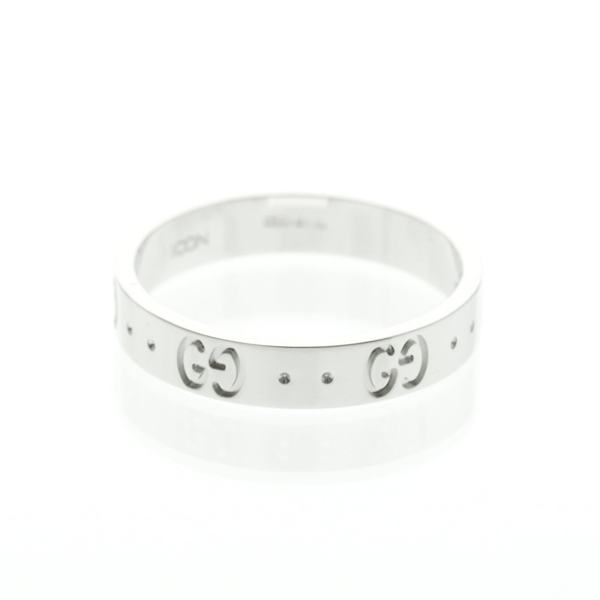 Gucci Gucci Icon White Gold (18K) Fashion No Stone Band Ring Silver Size ONE SIZE - 2 Thumbnail