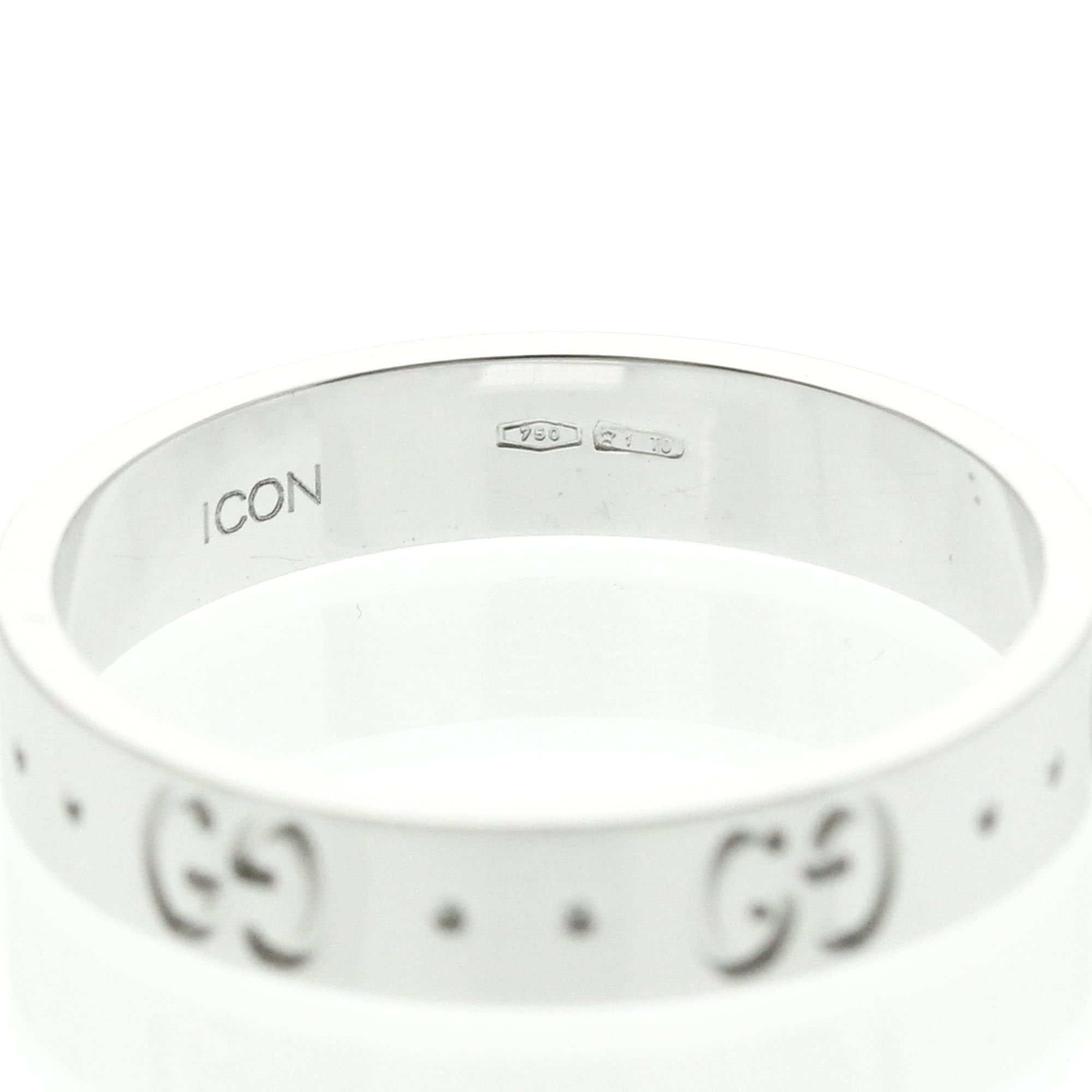 Gucci Gucci Icon White Gold (18K) Fashion No Stone Band Ring Silver Size ONE SIZE - 6 Thumbnail