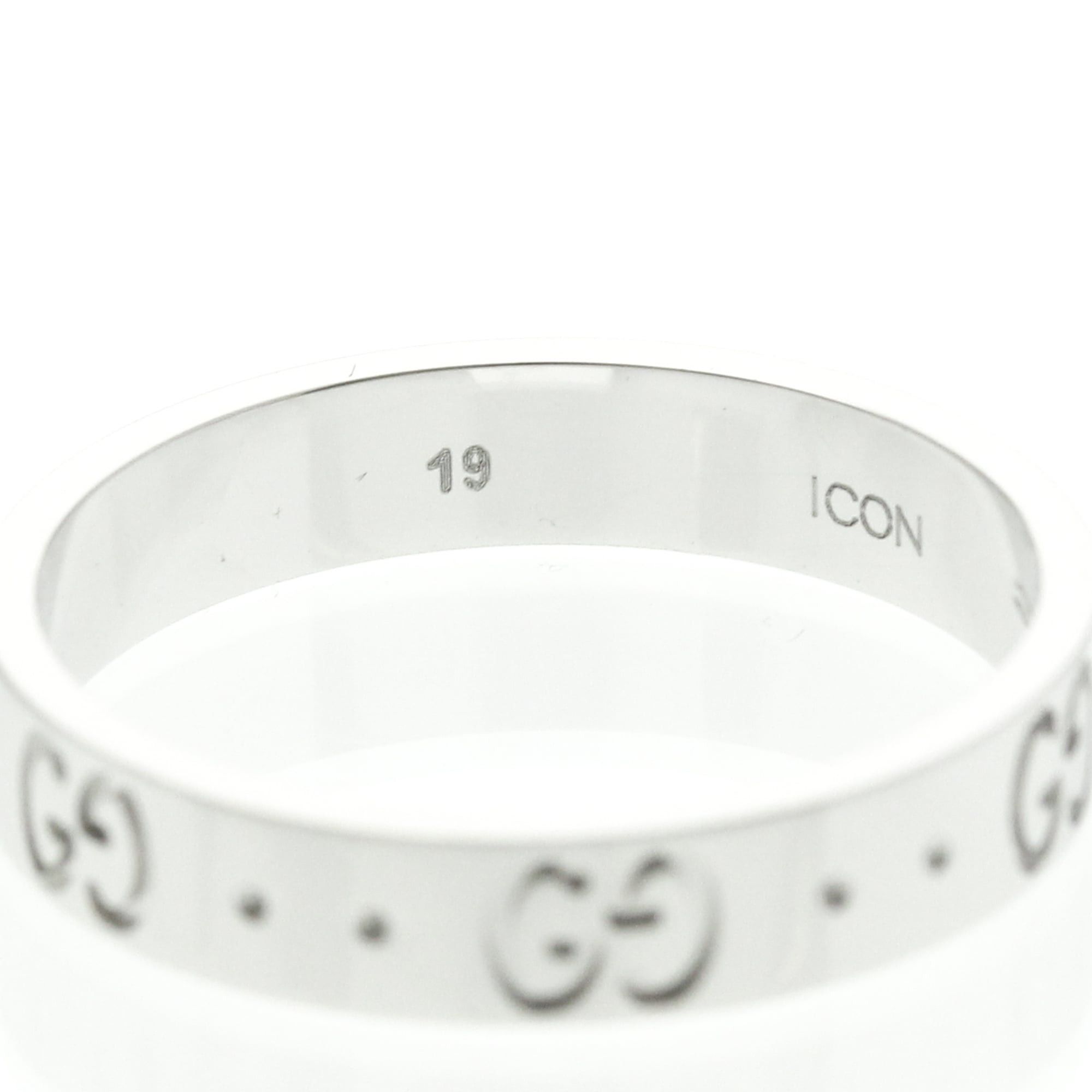 Gucci Gucci Icon White Gold (18K) Fashion No Stone Band Ring Silver Size ONE SIZE - 7 Thumbnail