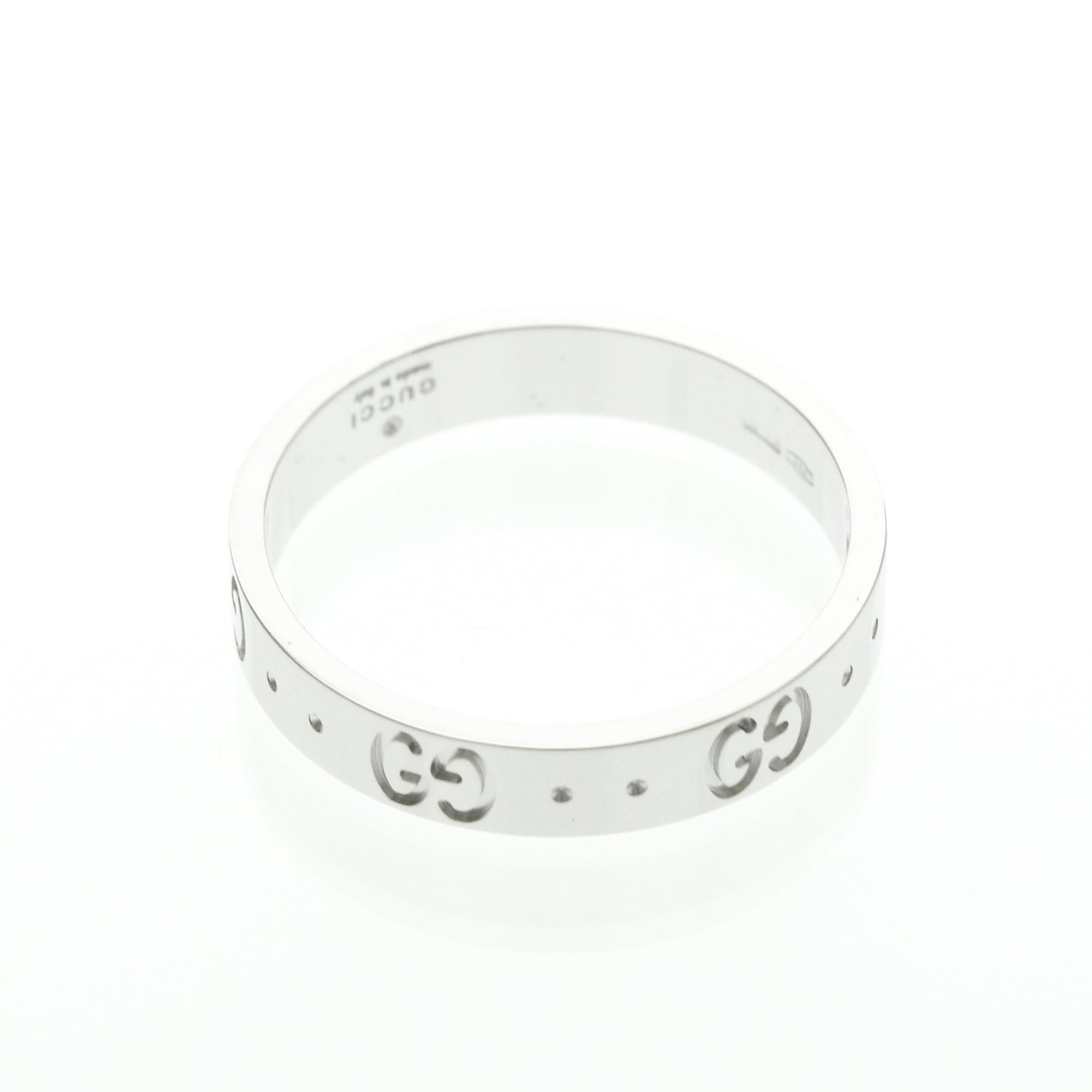 Gucci Gucci Icon White Gold (18K) Fashion No Stone Band Ring Silver Size ONE SIZE - 9 Thumbnail