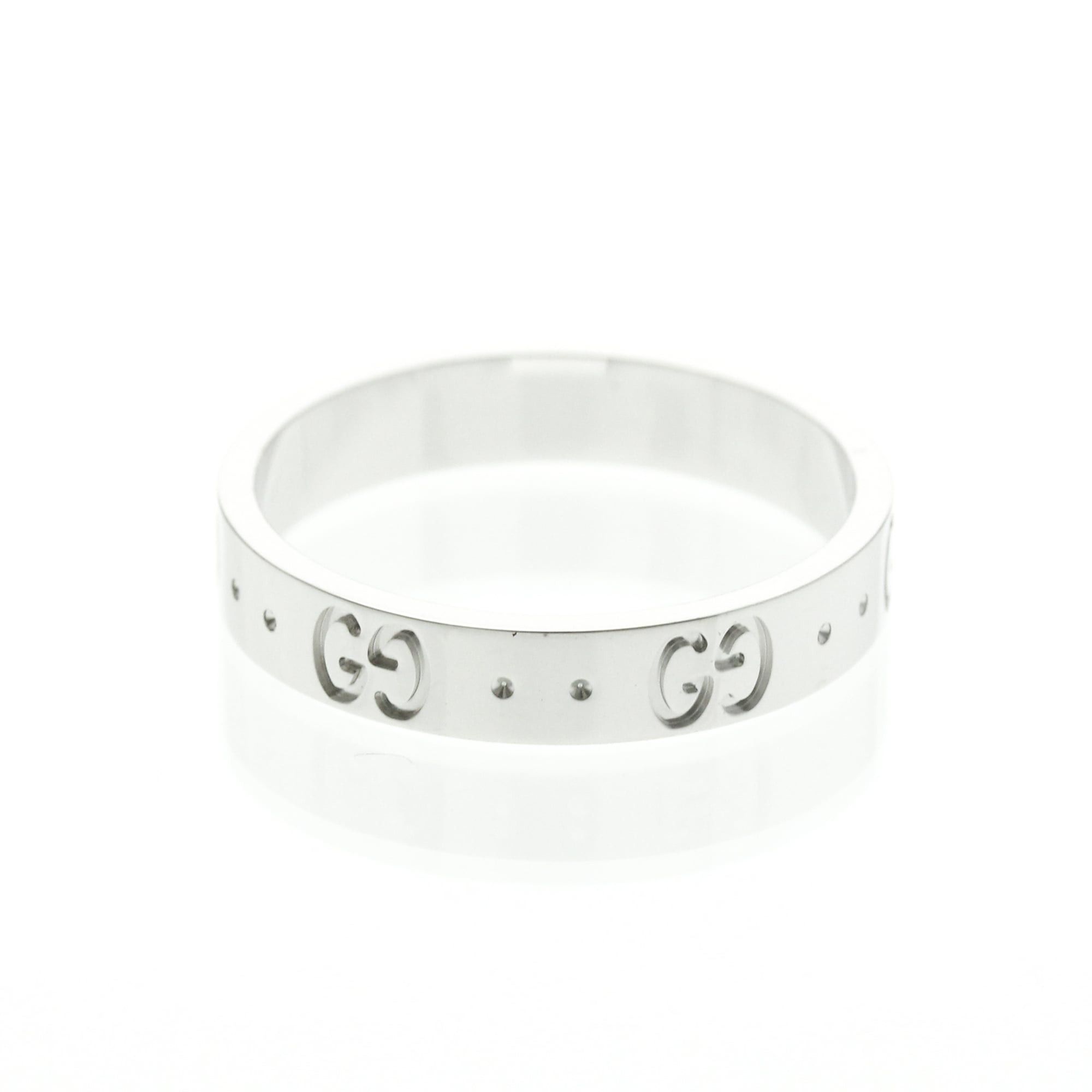 Gucci Gucci Icon White Gold (18K) Fashion No Stone Band Ring Silver Size ONE SIZE - 4 Thumbnail