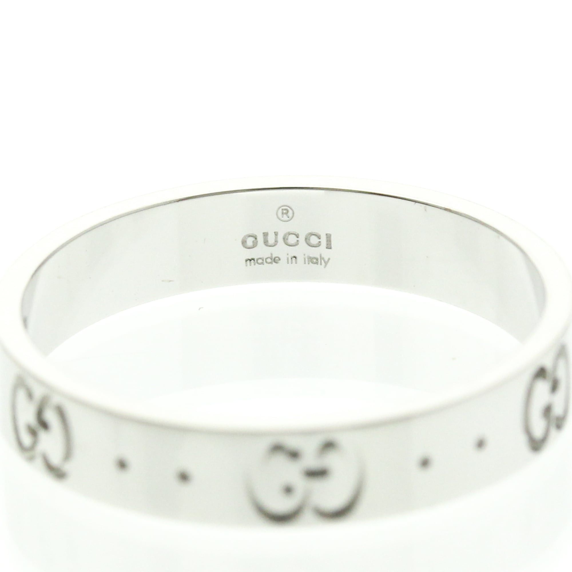 Gucci Gucci Icon White Gold (18K) Fashion No Stone Band Ring Silver Size ONE SIZE - 5 Thumbnail