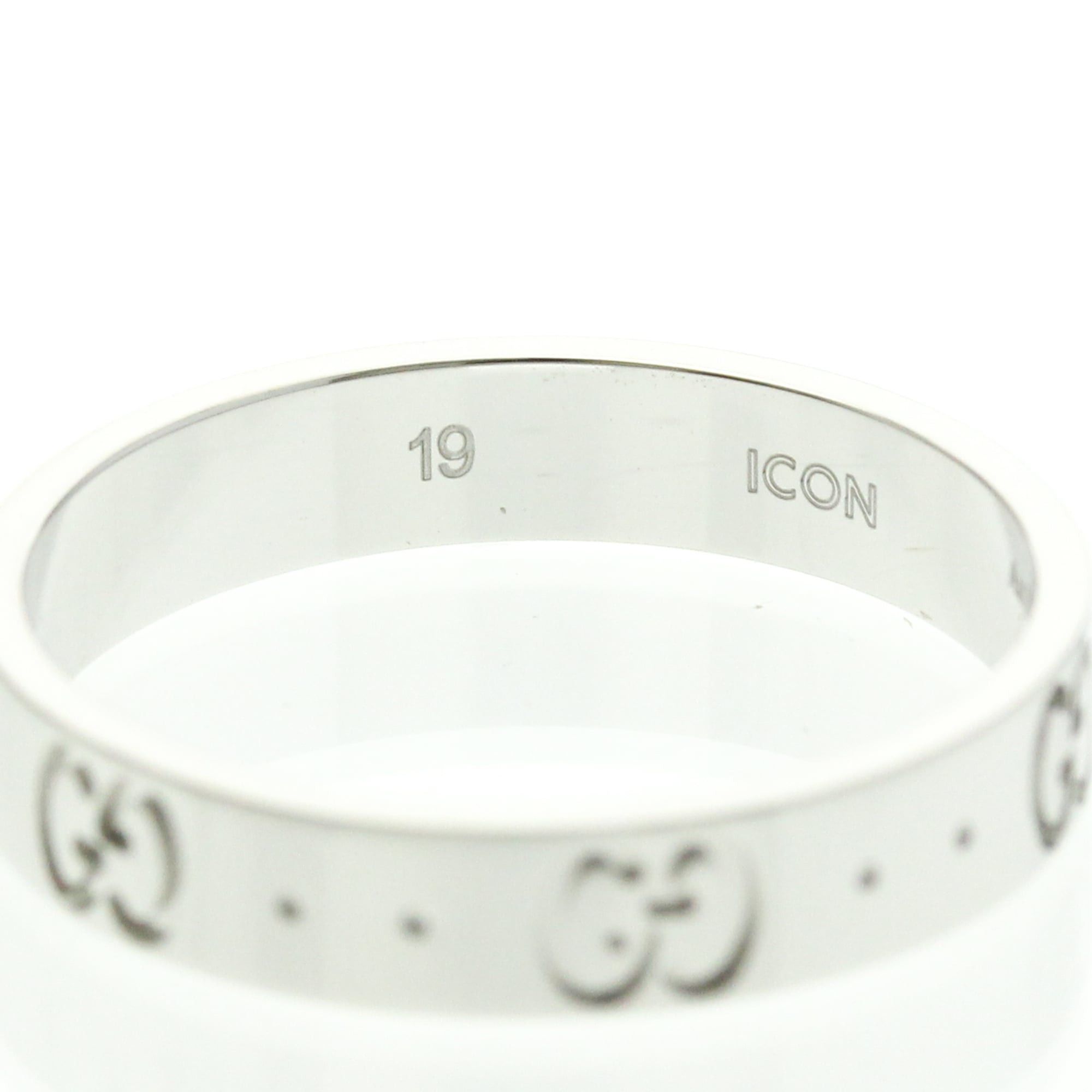 Gucci Gucci Icon White Gold (18K) Fashion No Stone Band Ring Silver Size ONE SIZE - 7 Thumbnail