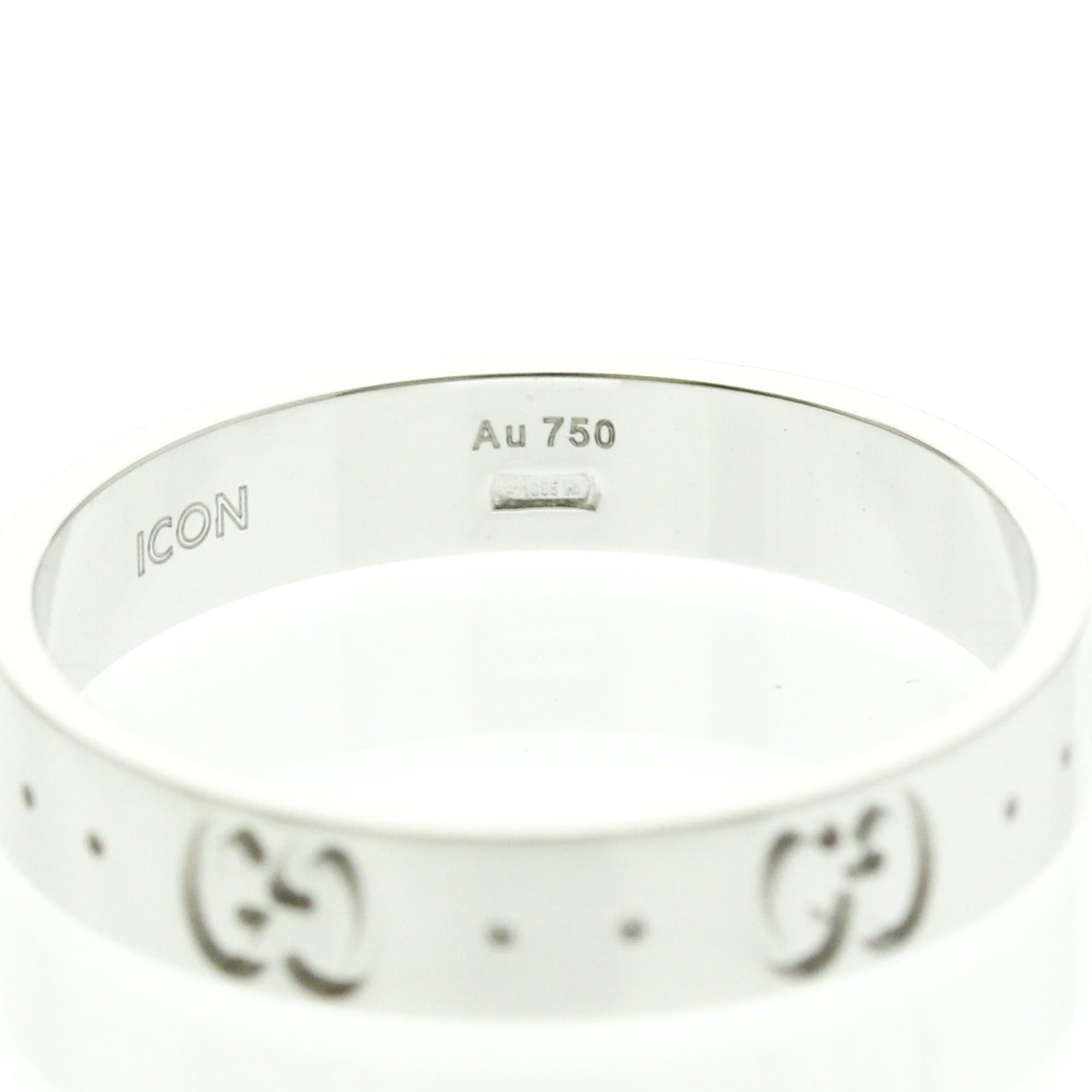 Gucci Gucci Icon White Gold (18K) Fashion No Stone Band Ring Silver Size ONE SIZE - 6 Thumbnail