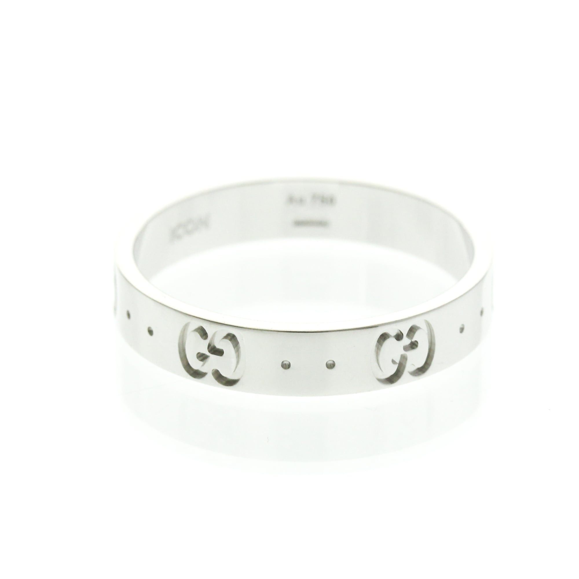 Gucci Gucci Icon White Gold (18K) Fashion No Stone Band Ring Silver Size ONE SIZE - 2 Thumbnail