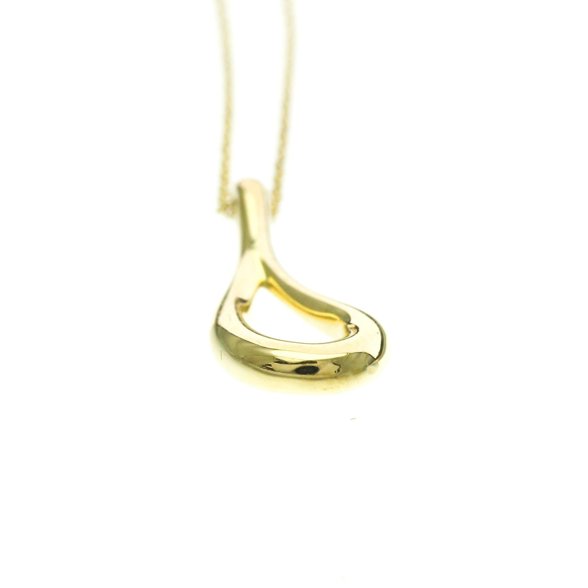 Tiffany & Co. Tiffany Open Teardrop Necklace Yellow Gold (18K) No Stone Women,Men Fashion Pendant Necklace (Gold) Size ONE SIZE - 4 Thumbnail