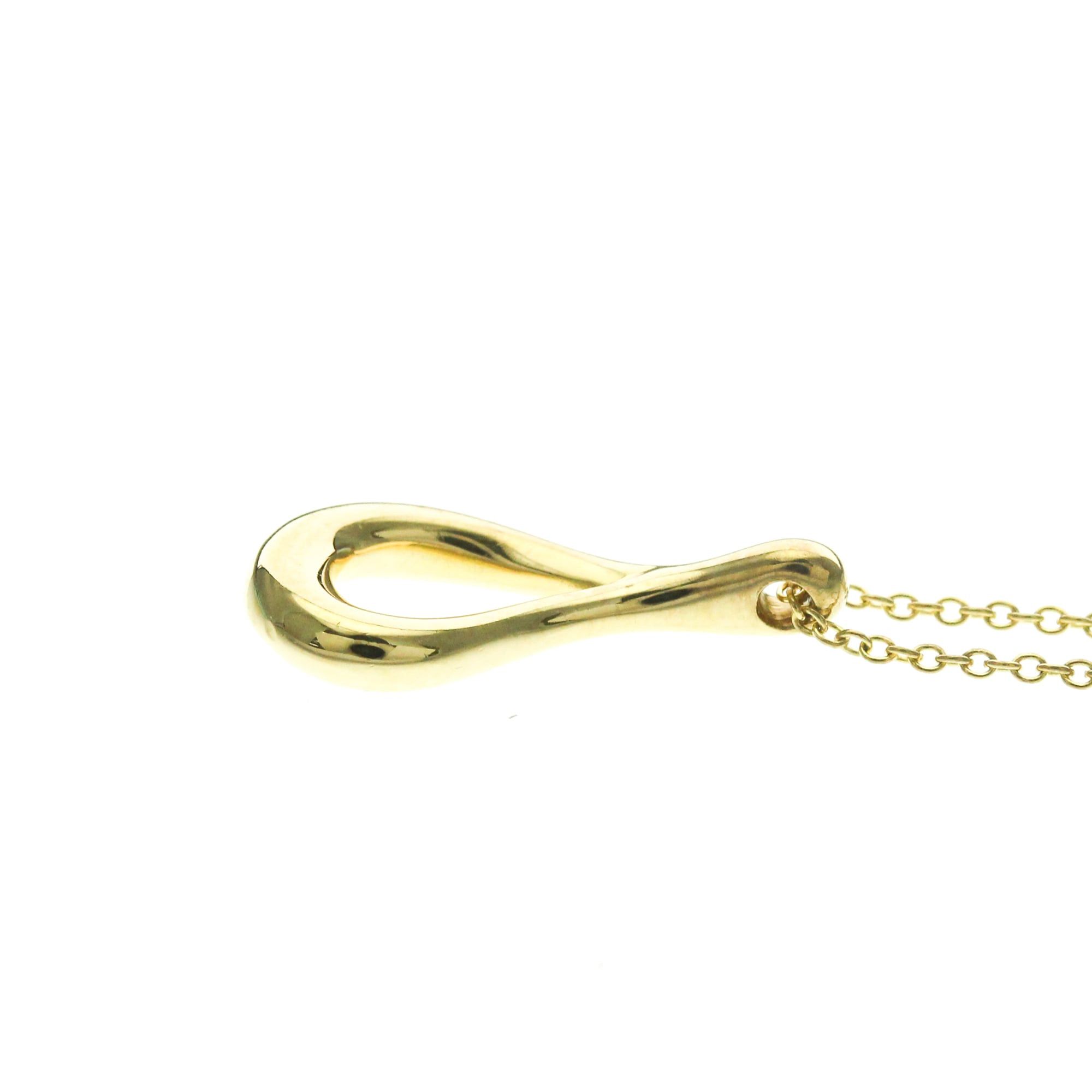 Tiffany & Co. Tiffany Open Teardrop Necklace Yellow Gold (18K) No Stone Women,Men Fashion Pendant Necklace (Gold) Size ONE SIZE - 3 Thumbnail
