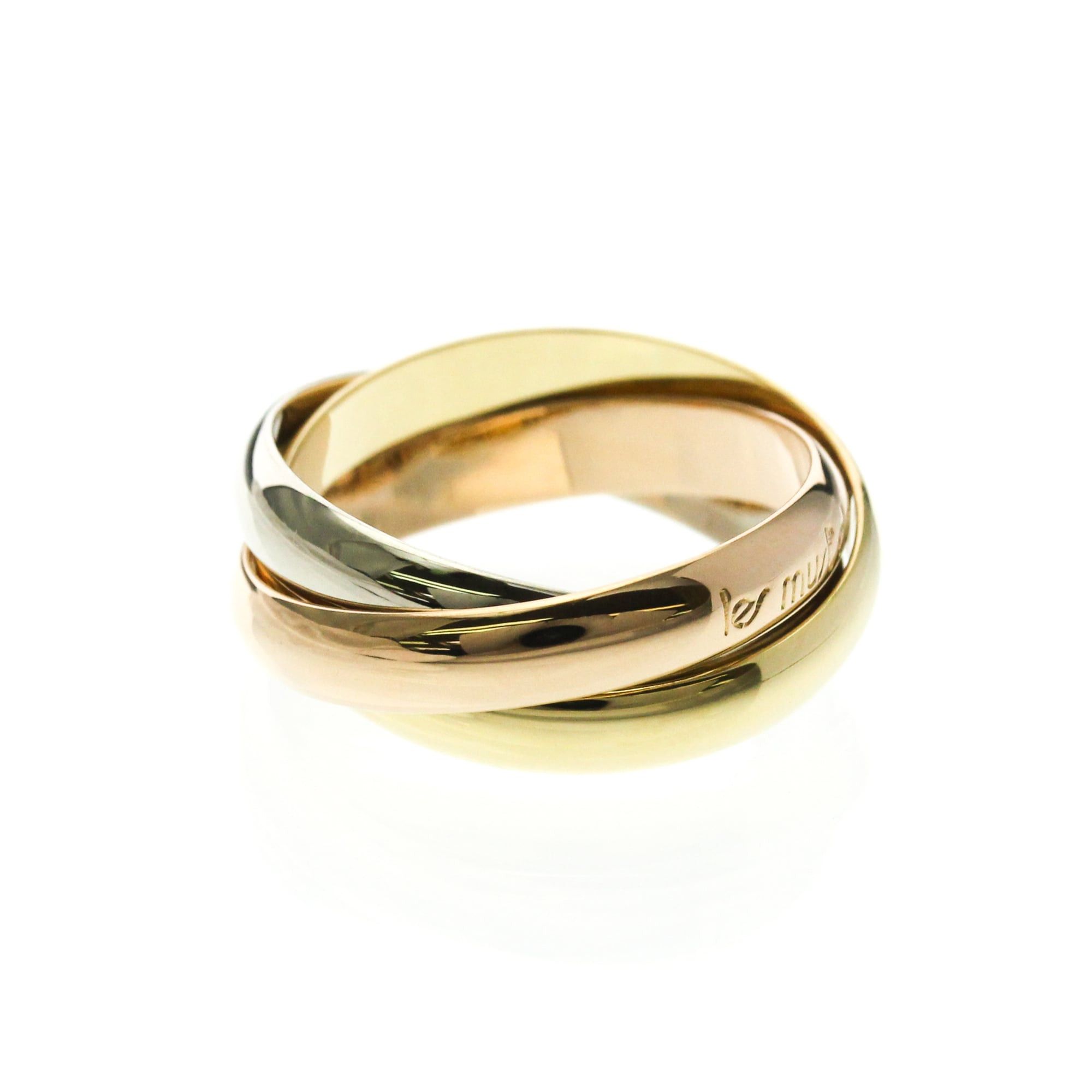 Cartier Cartier Trinity Yellow Gold (18K),Pink Gold (18K),White Gold (18K) Fashion No Stone Band Ring Gold Size ONE SIZE - 4 Thumbnail