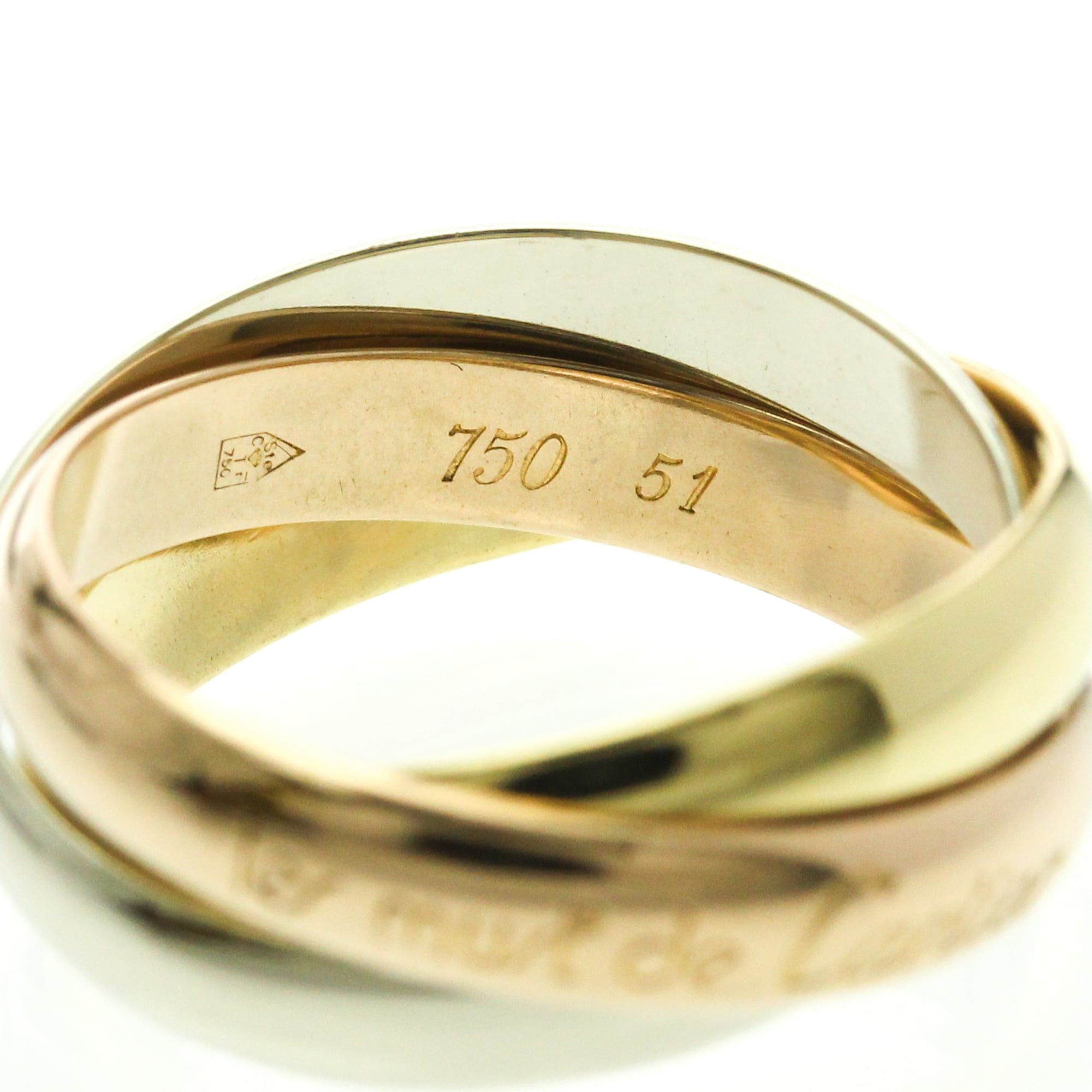 Cartier Cartier Trinity Yellow Gold (18K),Pink Gold (18K),White Gold (18K) Fashion No Stone Band Ring Gold Size ONE SIZE - 6 Thumbnail