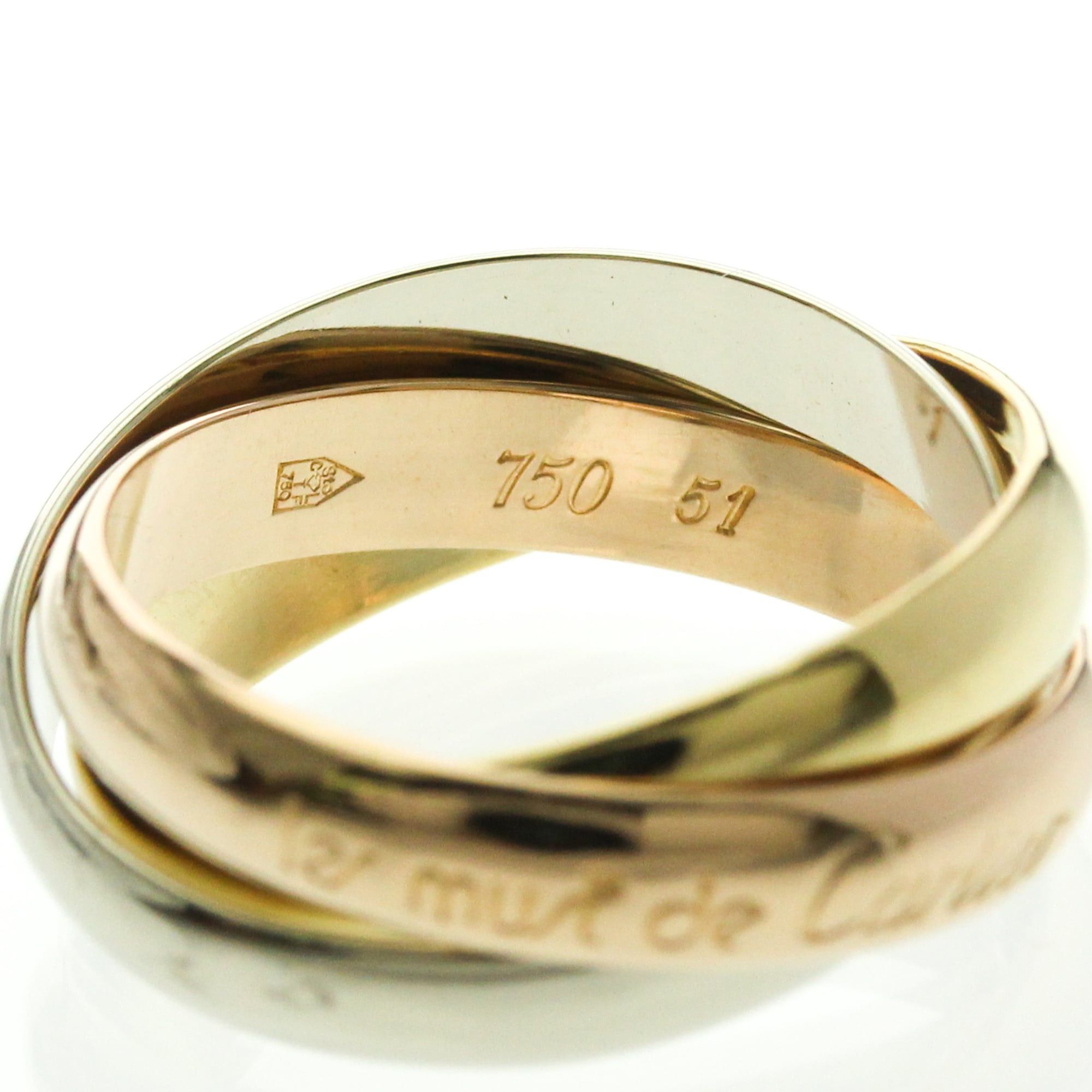 Cartier Cartier Trinity Yellow Gold (18K),Pink Gold (18K),White Gold (18K) Fashion No Stone Band Ring Gold Size ONE SIZE - 8 Thumbnail