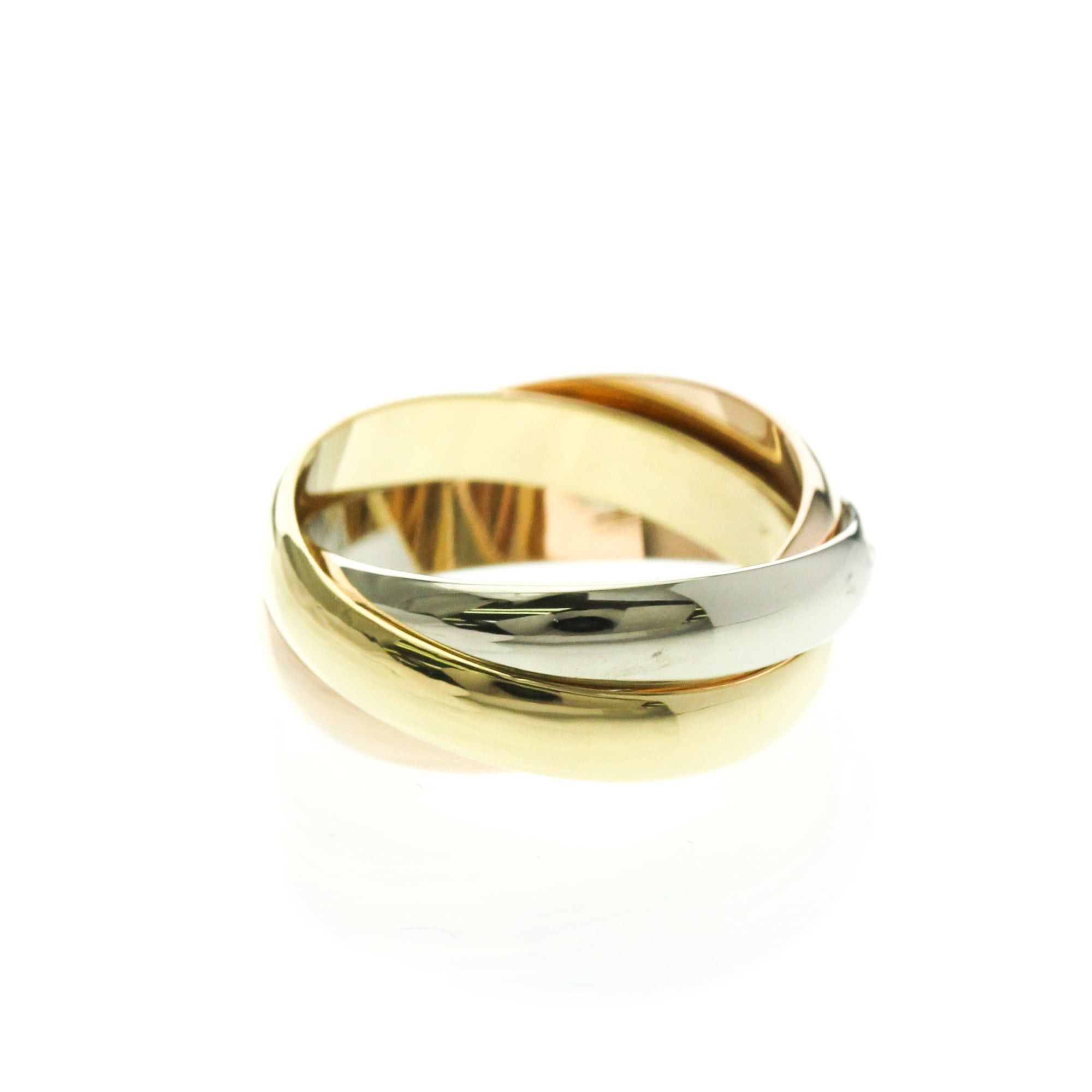 Cartier Cartier Trinity Yellow Gold (18K),Pink Gold (18K),White Gold (18K) Fashion No Stone Band Ring Gold Size ONE SIZE - 3 Thumbnail