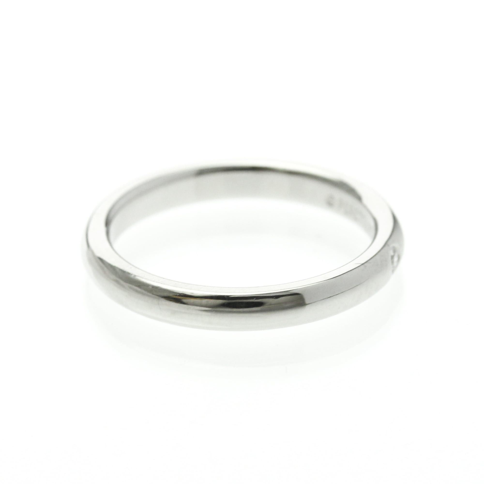 Tiffany & Co. Tiffany Stacking Band Ring 1P Diamond Platinum Fashion Diamond Band Ring Silver Size ONE SIZE - 4 Thumbnail
