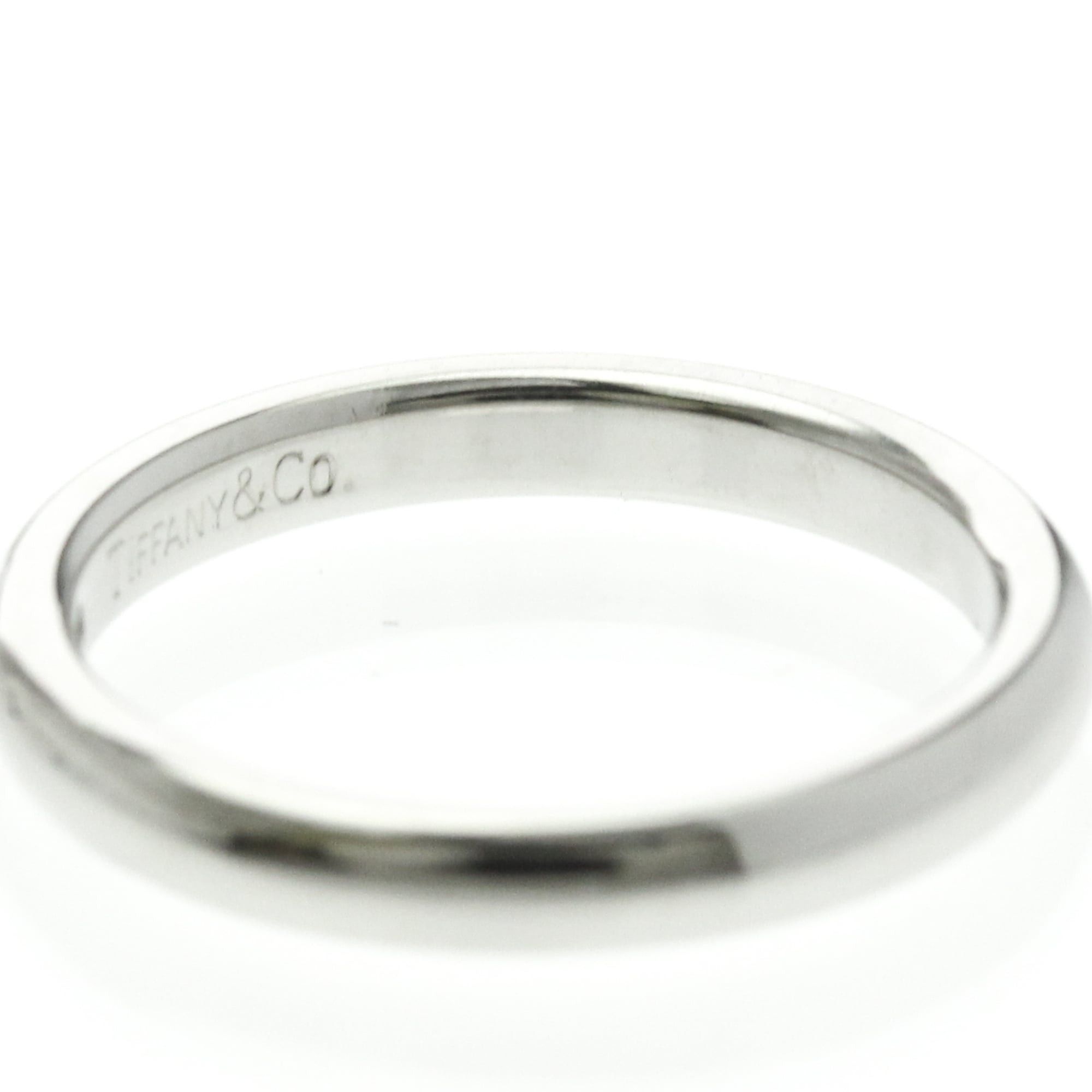 Tiffany & Co. Tiffany Stacking Band Ring 1P Diamond Platinum Fashion Diamond Band Ring Silver Size ONE SIZE - 6 Thumbnail