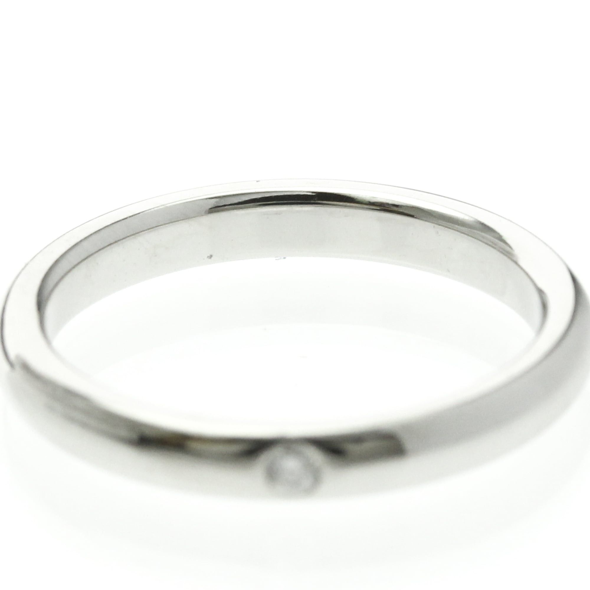 Tiffany & Co. Tiffany Stacking Band Ring 1P Diamond Platinum Fashion Diamond Band Ring Silver Size ONE SIZE - 5 Thumbnail