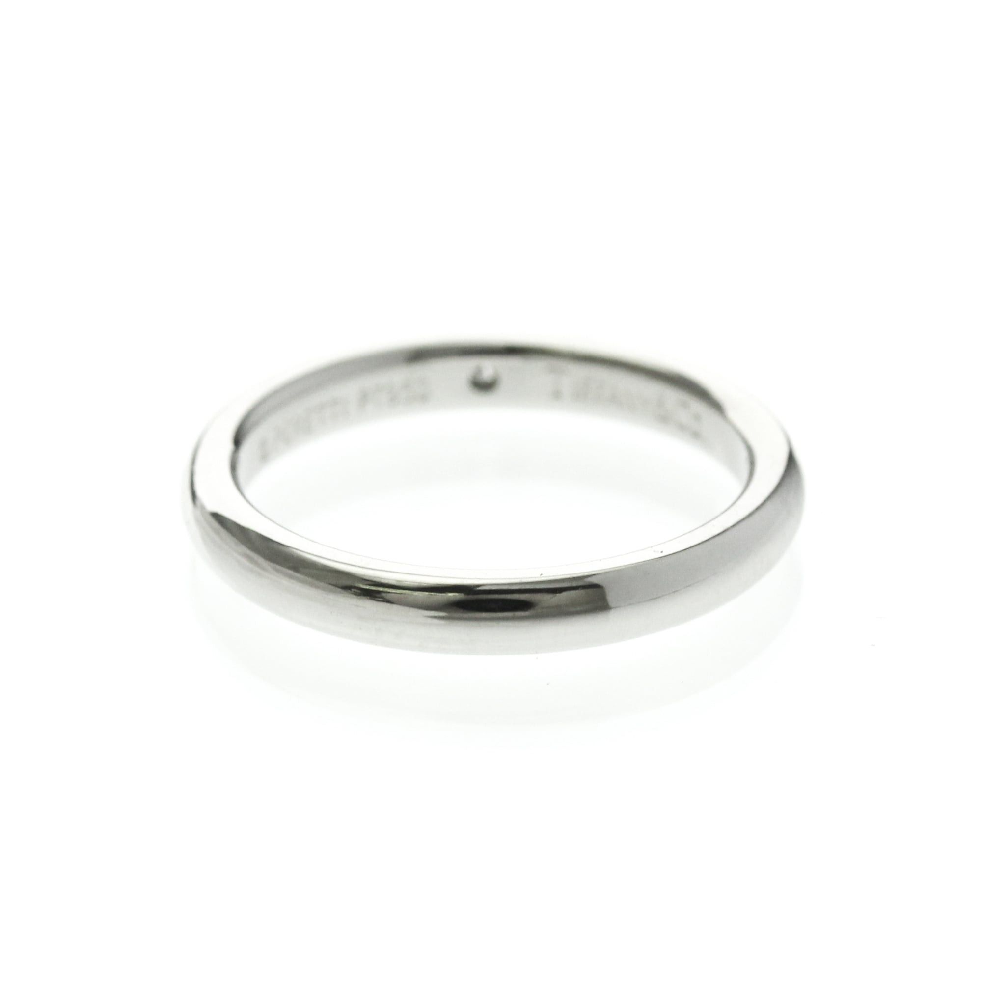 Tiffany & Co. Tiffany Stacking Band Ring 1P Diamond Platinum Fashion Diamond Band Ring Silver Size ONE SIZE - 3 Thumbnail