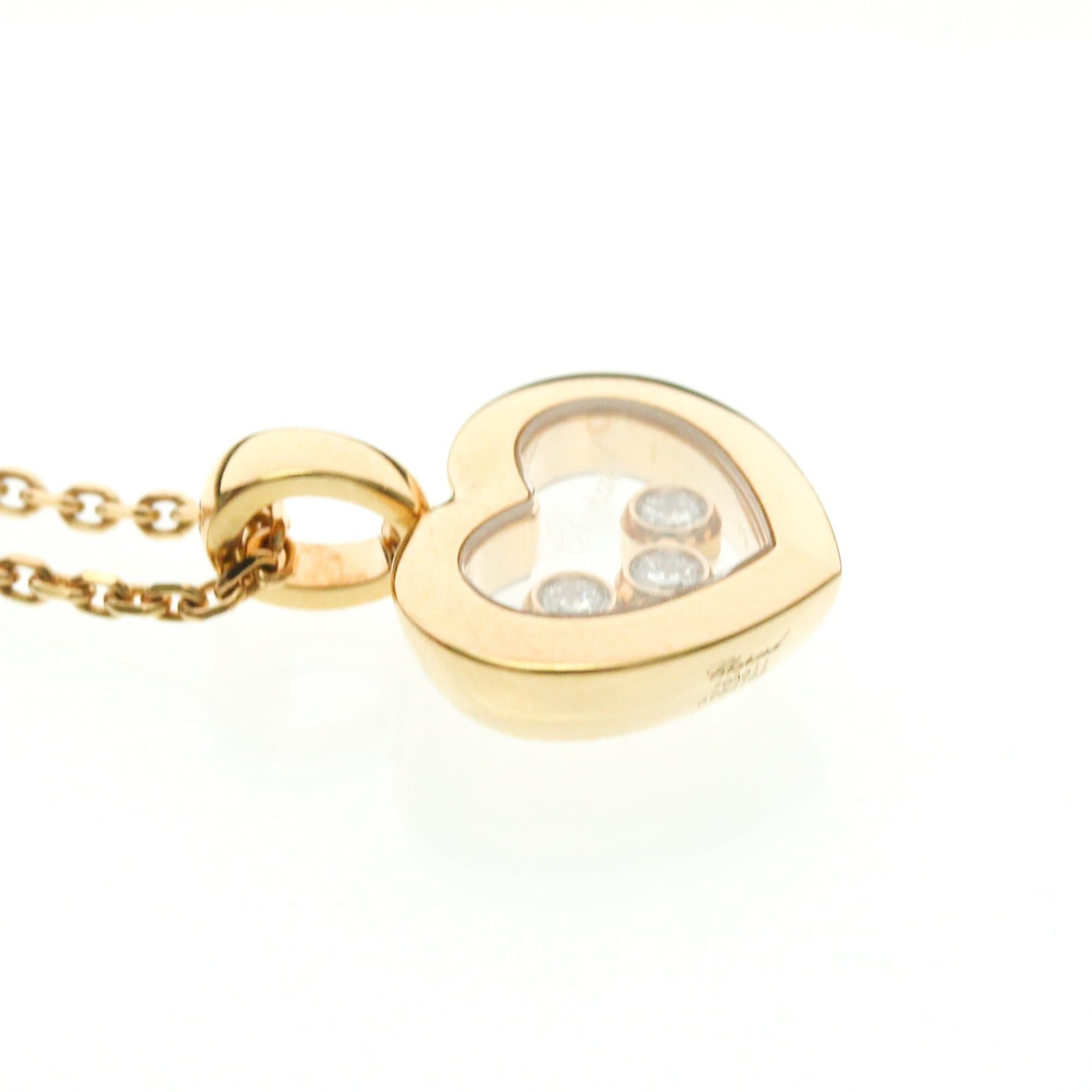Chopard Chopard Happy Diamonds Necklace 79A611 Pink Gold (18K) Diamond Men,Women Fashion Pendant Necklace (Pink Gold) Size ONE SIZE - 5 Thumbnail