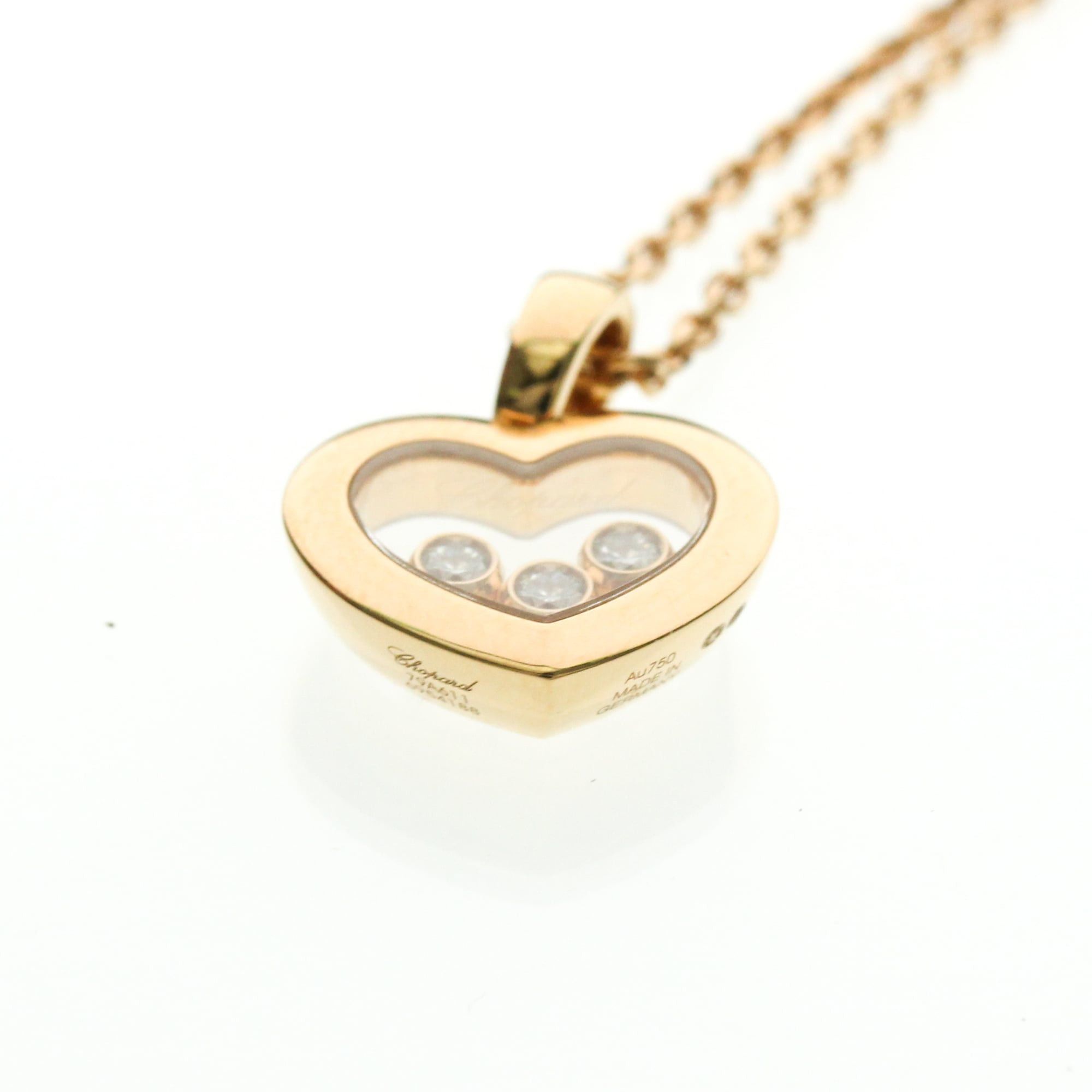 Chopard Chopard Happy Diamonds Necklace 79A611 Pink Gold (18K) Diamond Men,Women Fashion Pendant Necklace (Pink Gold) Size ONE SIZE - 4 Thumbnail