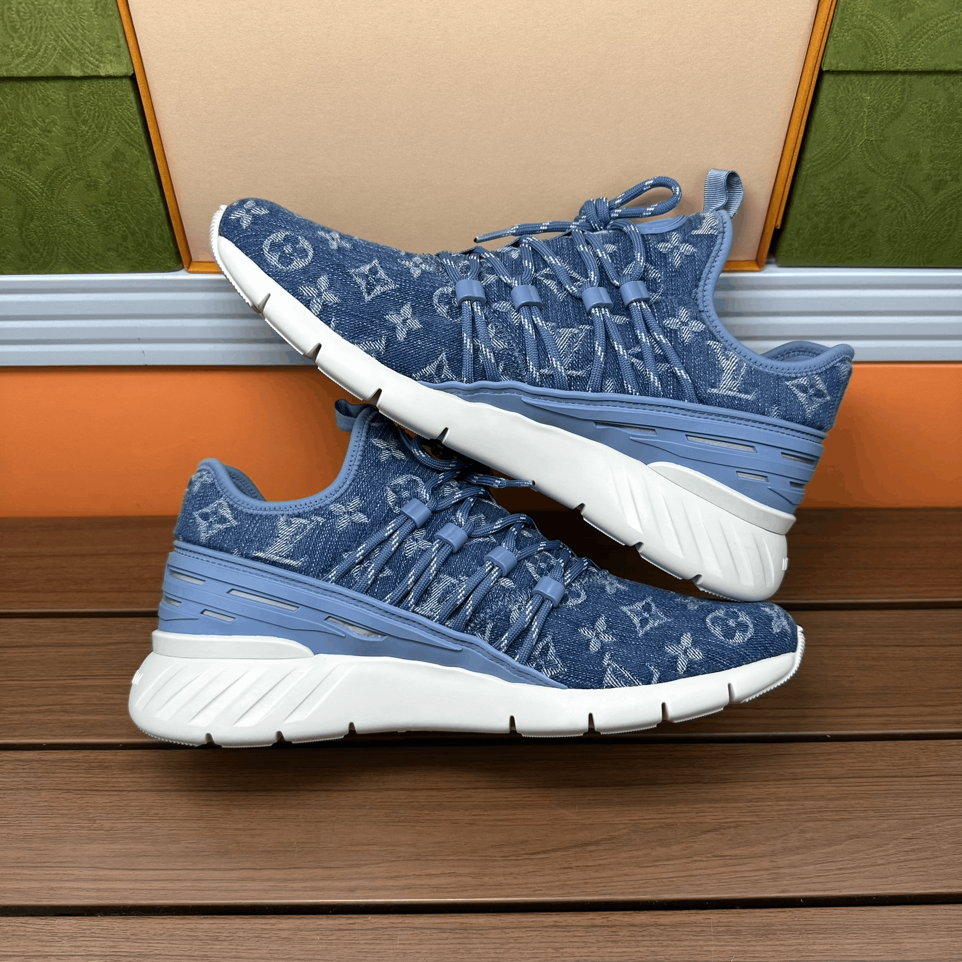 Louis Vuitton Louis Vuitton Casual Denim Blue Lowtop Sneakers 6 Men Size US 6 / EU 39 - 3 Thumbnail