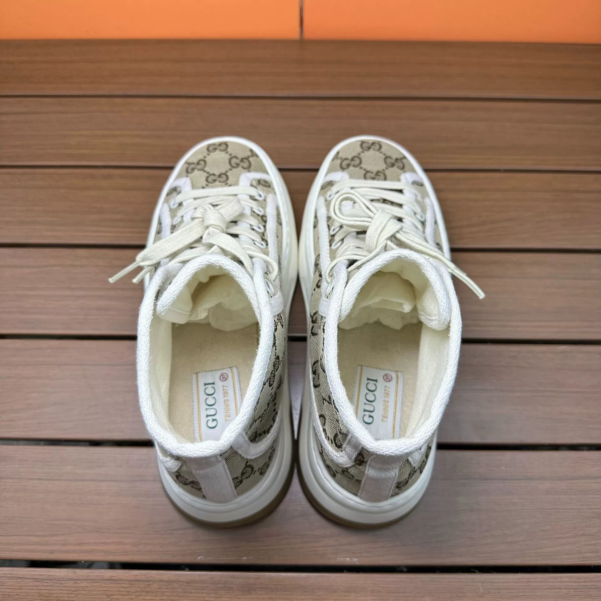 Gucci Gucci Brown Hitop Sneakers it_37 Women Size US 7 / IT 37 - 6 Thumbnail