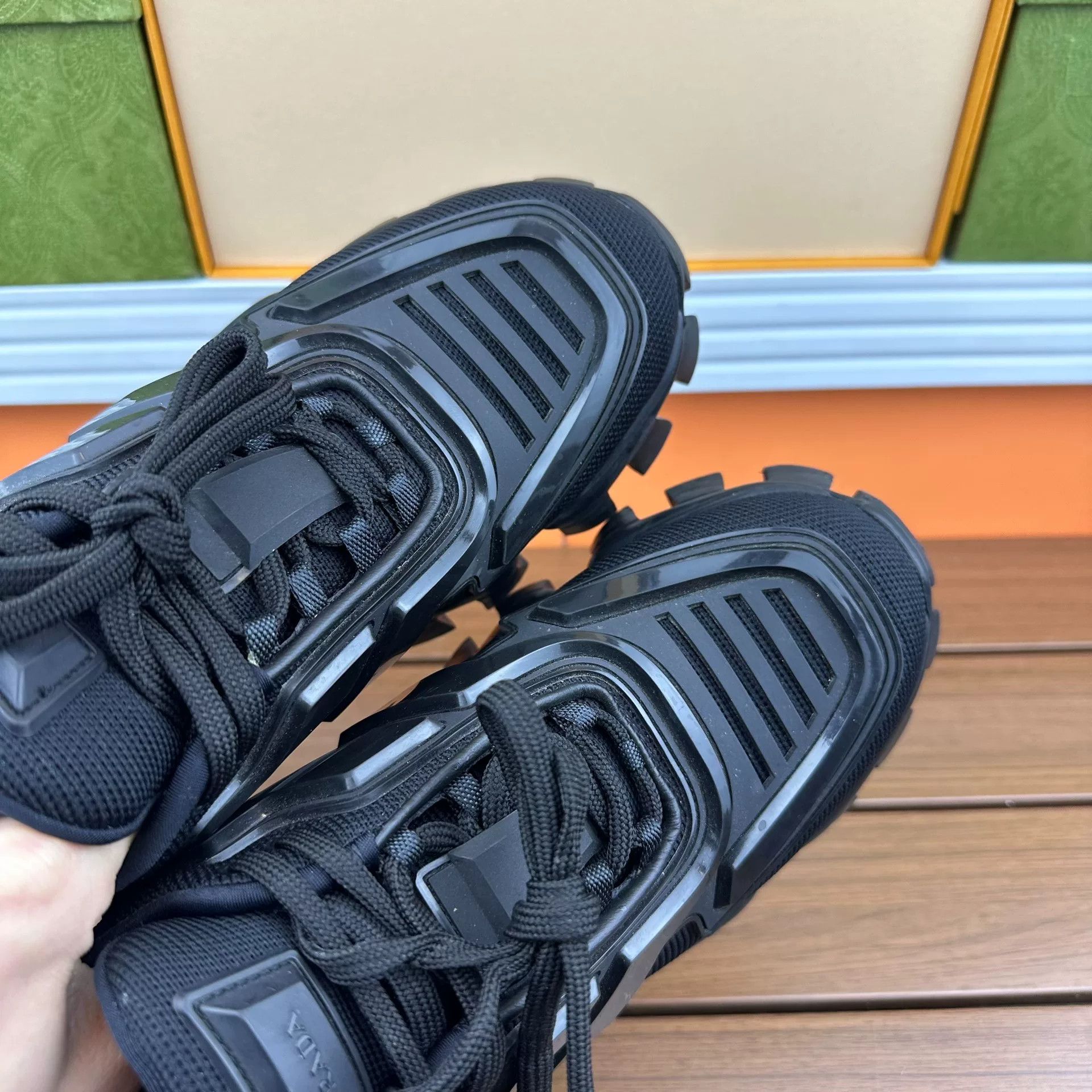 Prada Prada Black Lowtop Sneakers it_36-5 Women Size US 6.5 / IT 36.5 - 8 Thumbnail
