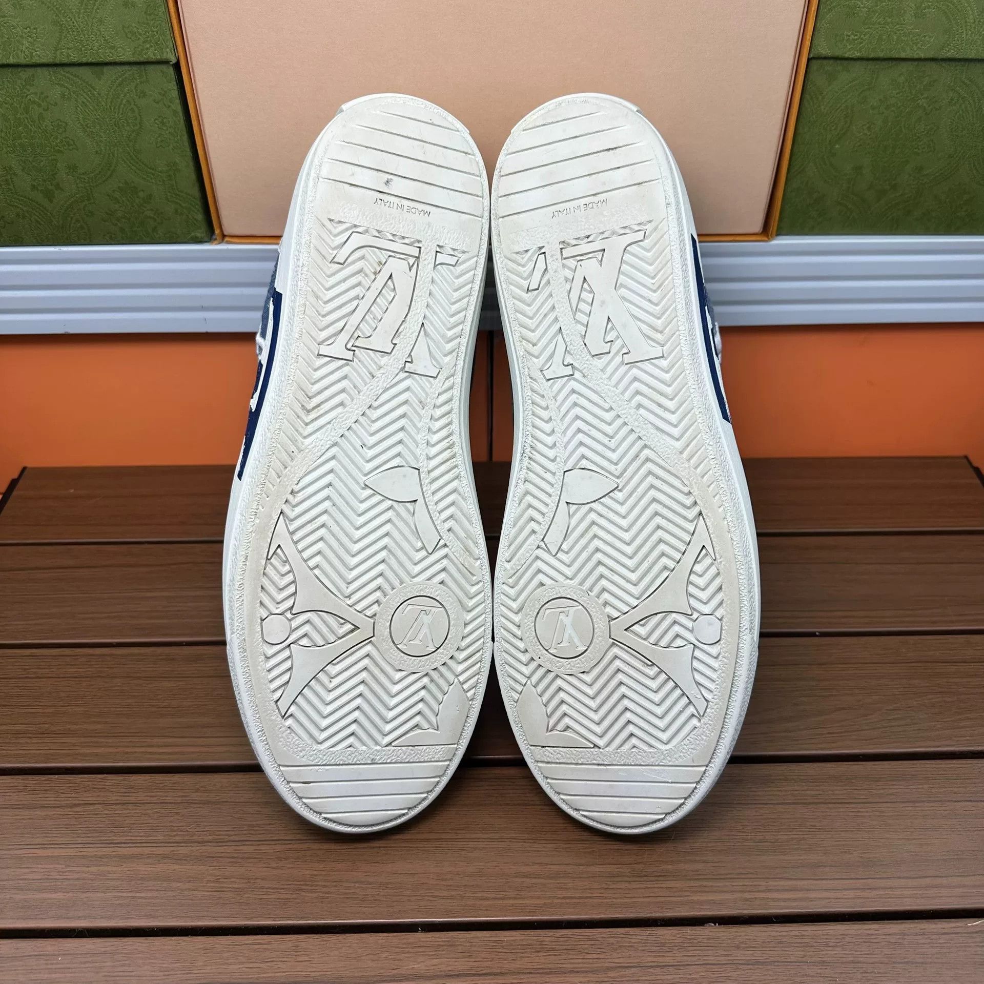 Louis Vuitton Louis Vuitton Denim Blue Lowtop Sneakers 10 Men Size US 10 / EU 43 - 7 Thumbnail