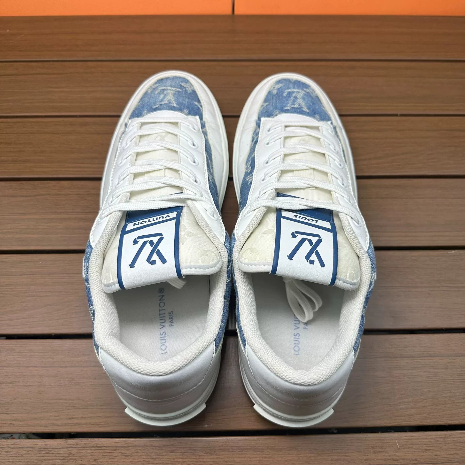 Louis Vuitton Louis Vuitton Denim Blue Lowtop Sneakers 10 Men Size US 10 / EU 43 - 4 Thumbnail