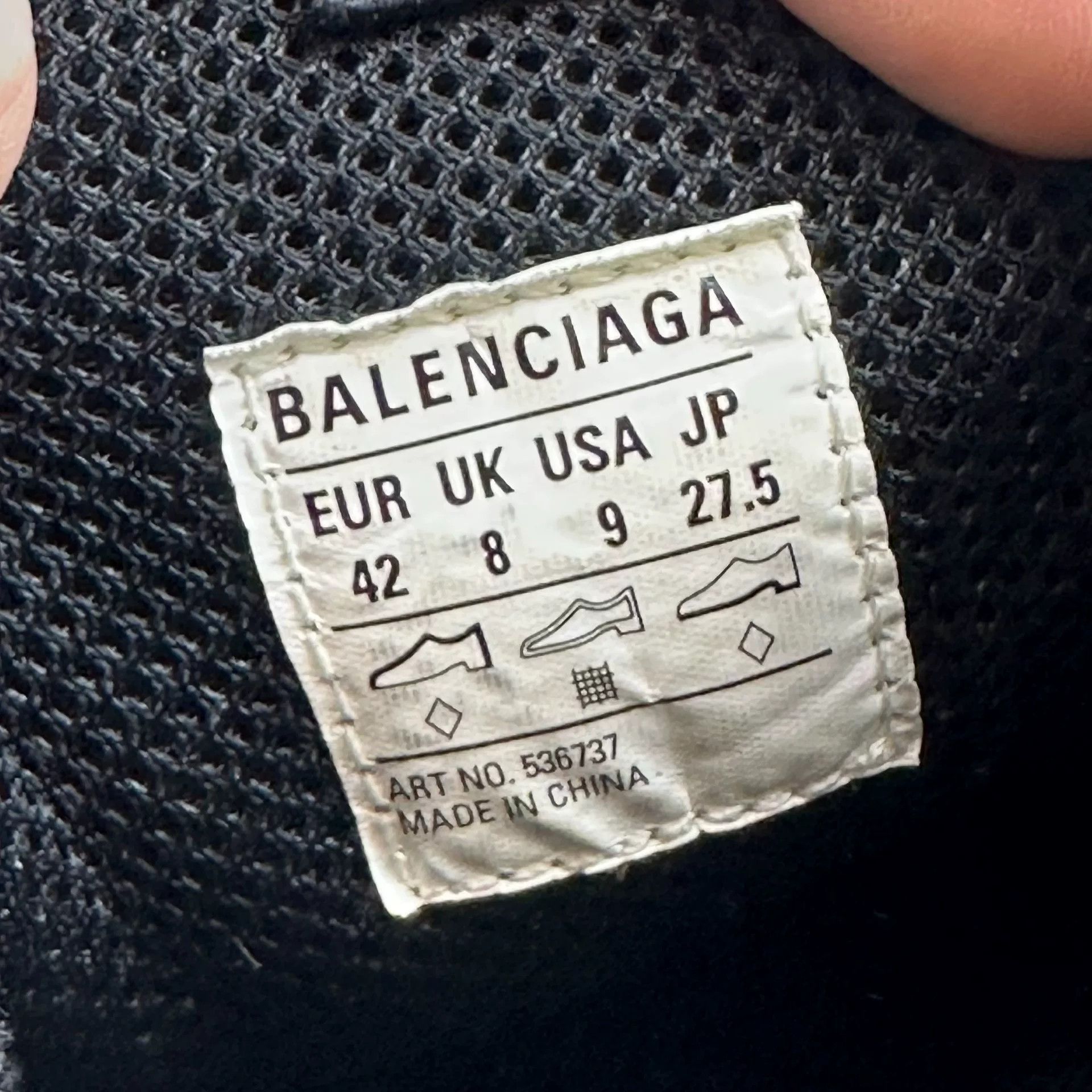 Balenciaga Balenciaga Black Lowtop Sneakers 9 Men Size US 9 / EU 42 - 8 Thumbnail