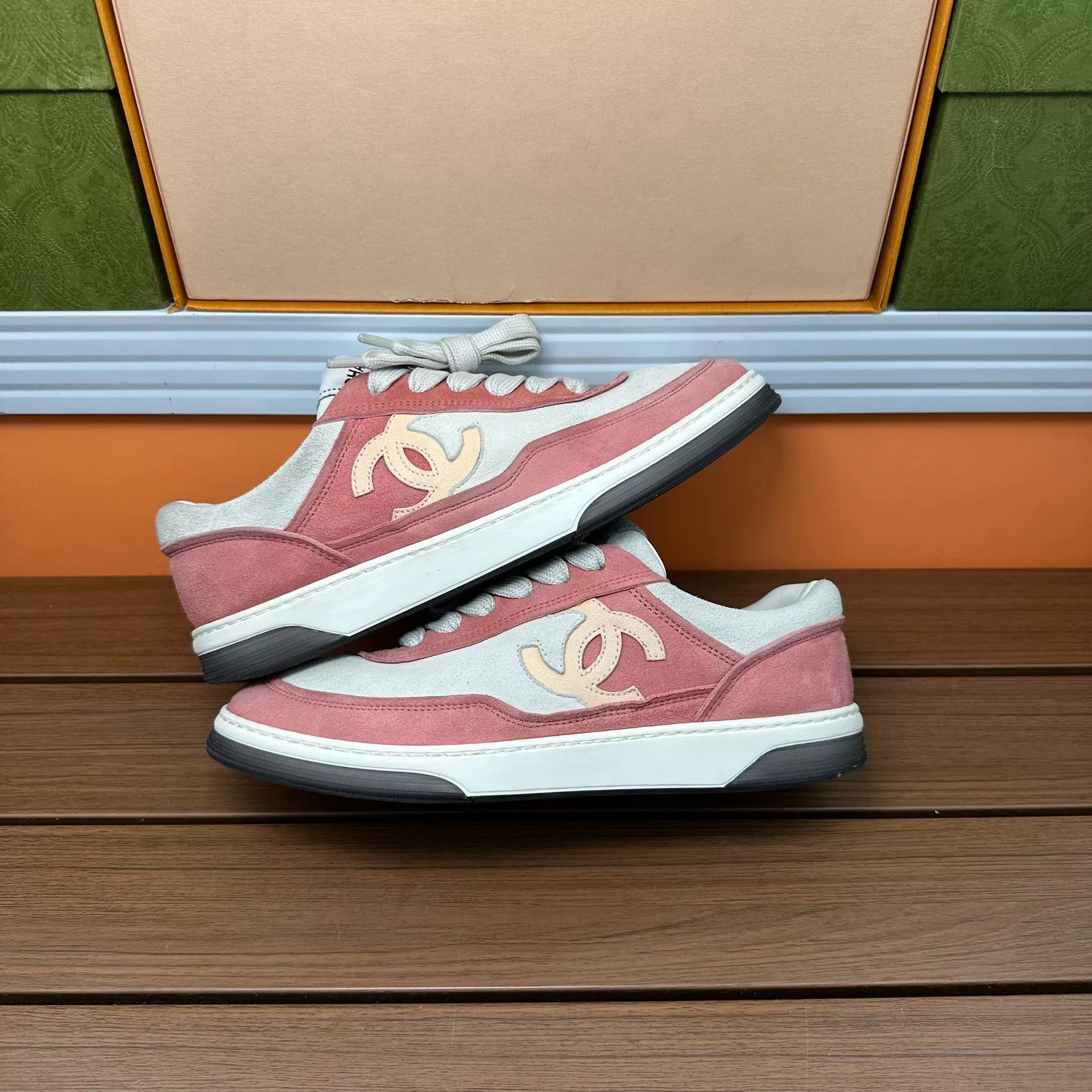 Chanel Chanel Pink Lowtop Sneakers it_36-5 Women Size US 6.5 / IT 36.5 - 2 Thumbnail