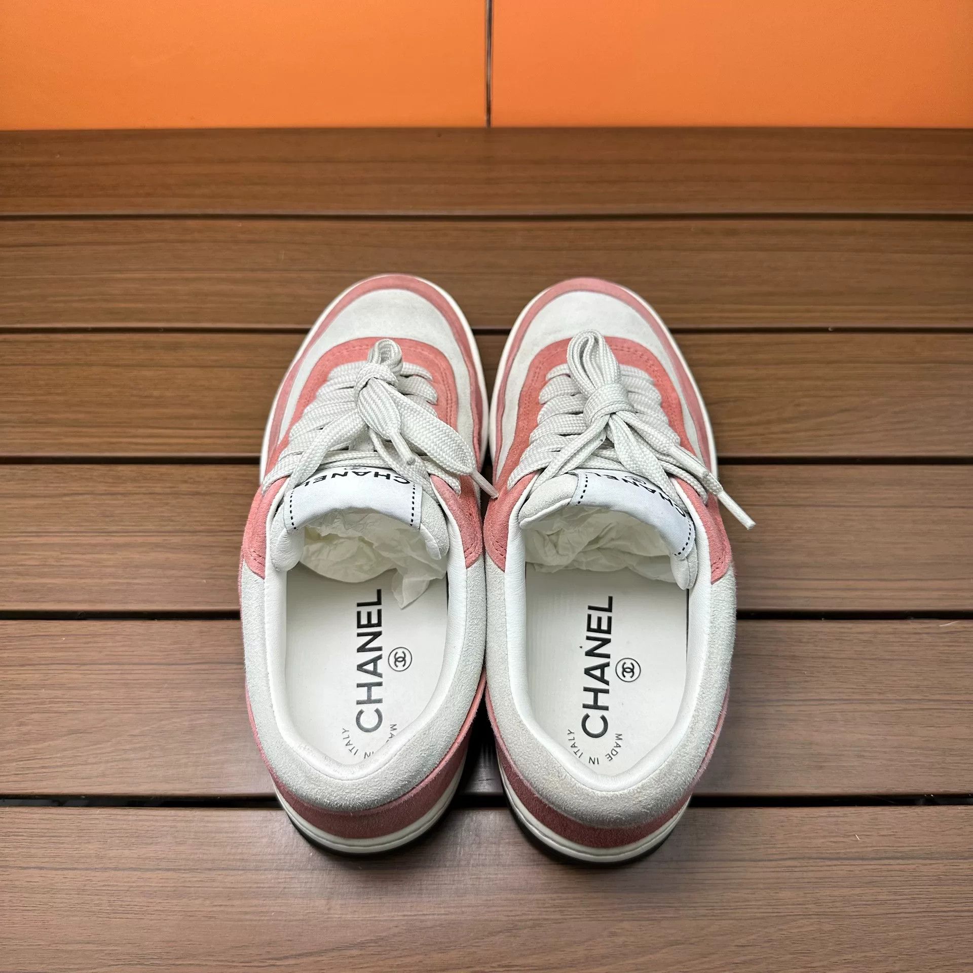 Chanel Chanel Pink Lowtop Sneakers it_36-5 Women Size US 6.5 / IT 36.5 - 6 Thumbnail