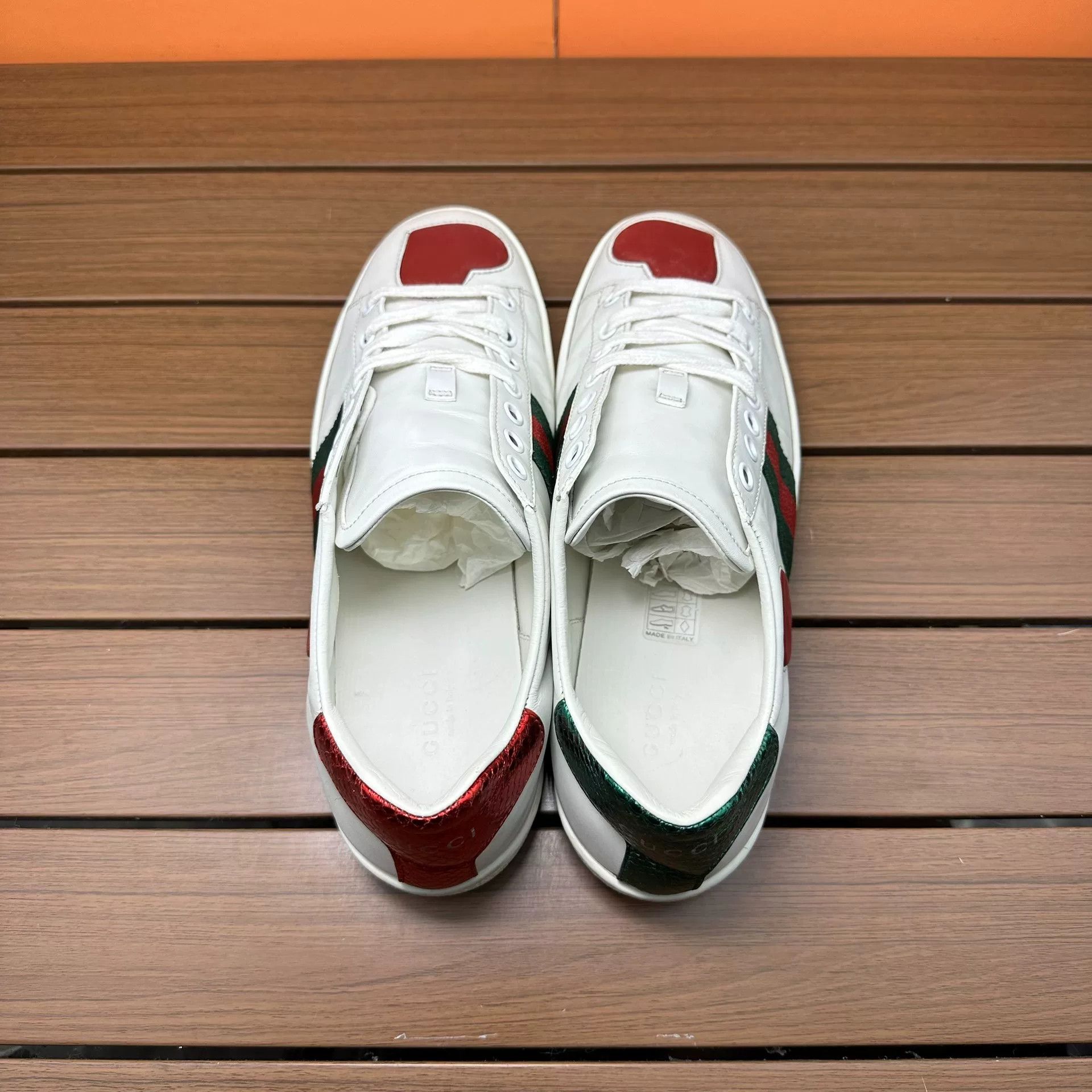 Gucci Gucci White Lowtop Sneakers it_37-5 Women Size US 7.5 / IT 37.5 - 5 Thumbnail