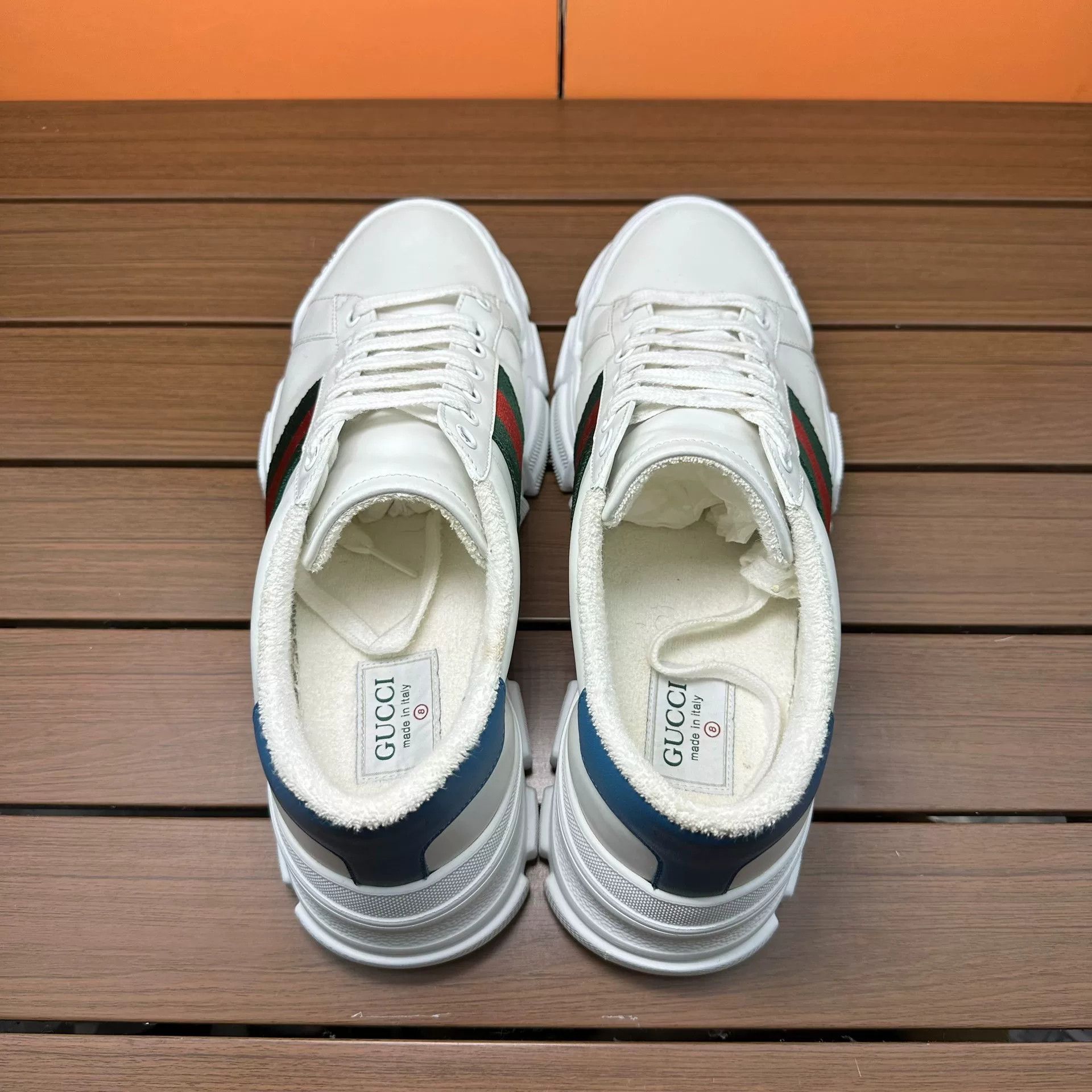 Gucci Gucci Retro Striped Lowtop Sneakers 9 Men Size US 9 / EU 42 - 5 Thumbnail