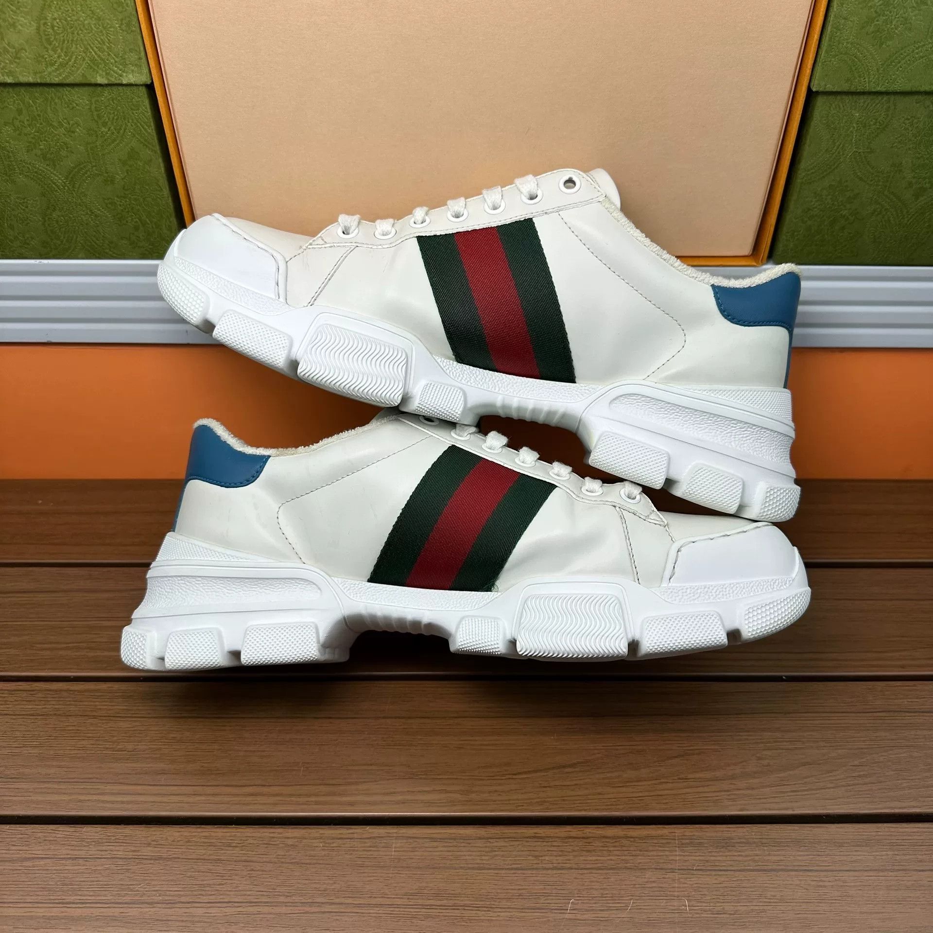 Gucci Gucci Retro Striped Lowtop Sneakers 9 Men Size US 9 / EU 42 - 3 Thumbnail