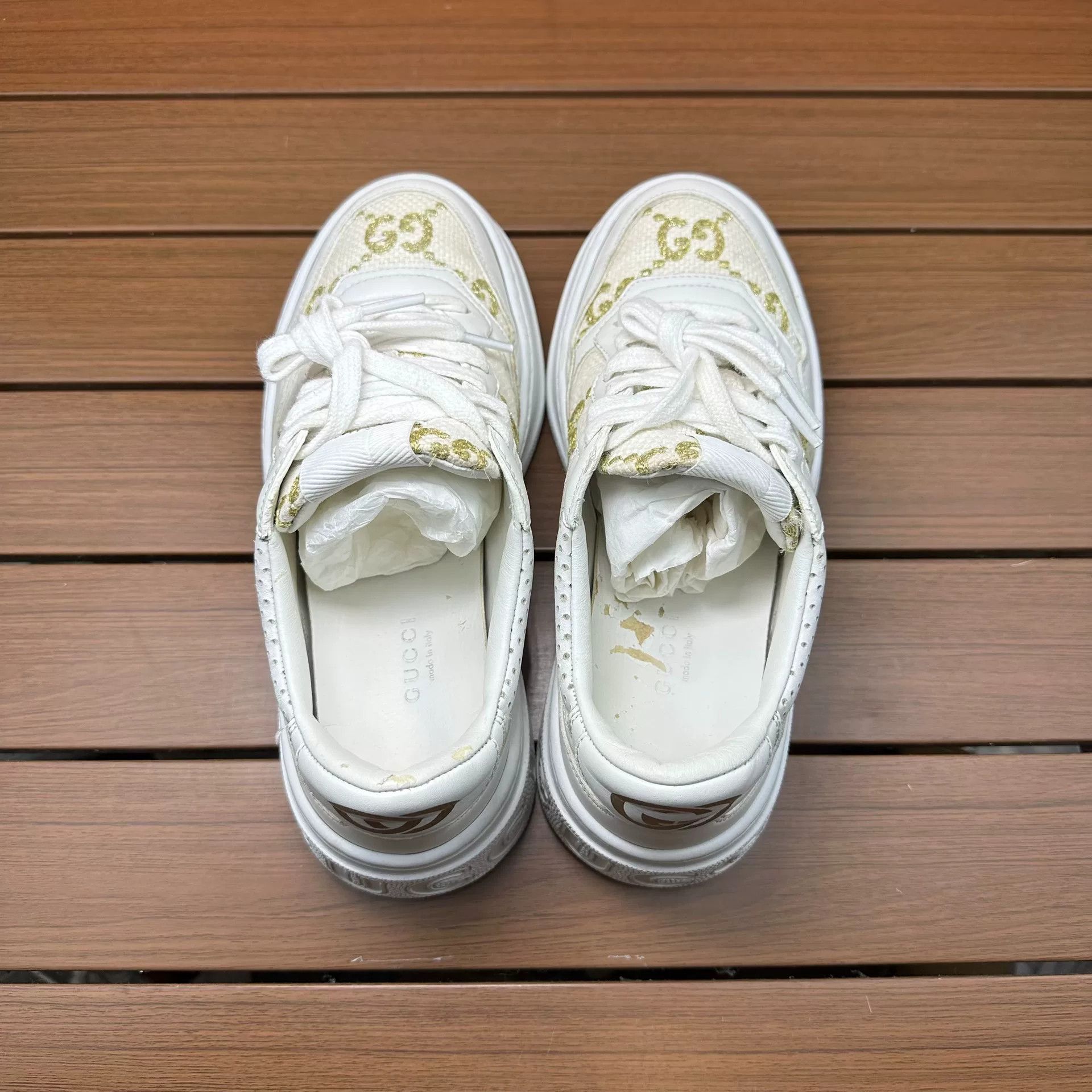 Gucci Gucci Embroidered White Lowtop Sneakers it_36 Women Size US 6 / IT 36 - 6 Thumbnail
