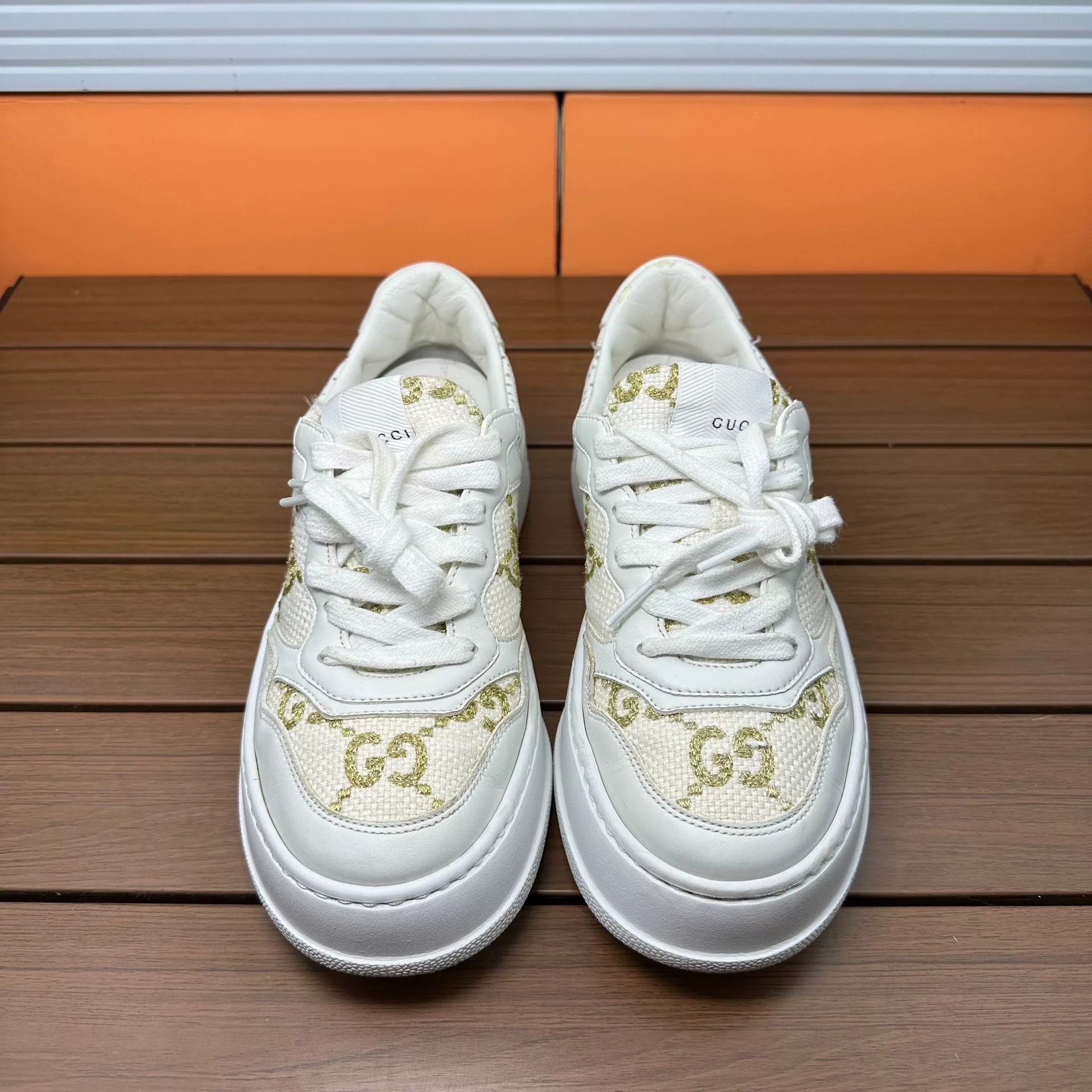 Gucci Gucci Embroidered White Lowtop Sneakers it_36 Women Size US 6 / IT 36 - 4 Thumbnail