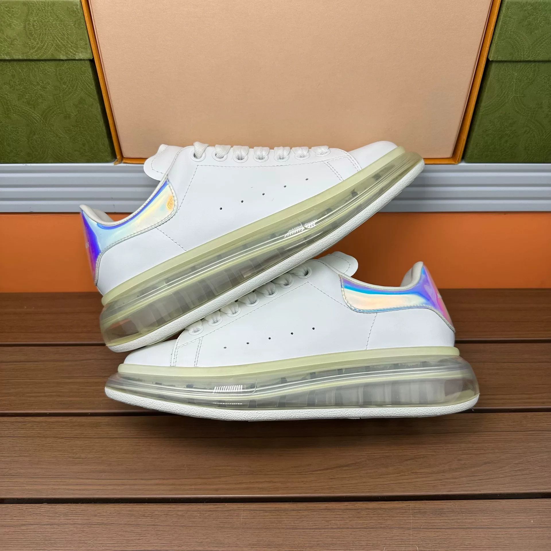 Alexander McQueen Alexander McQueen Laser White Lowtop Sneakers it_38-5 Women Size US 8.5 / IT 38.5 - 2 Thumbnail