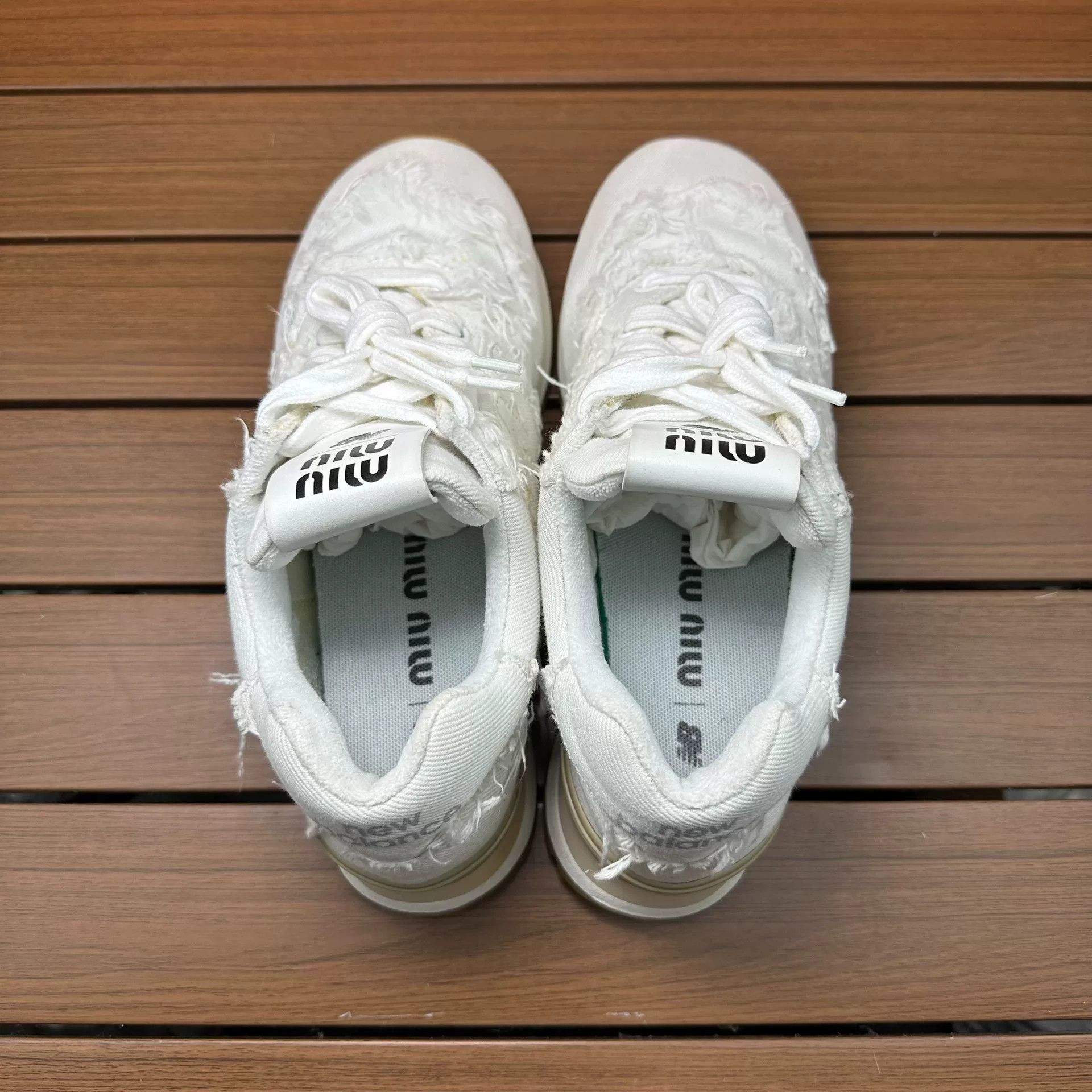 Miu Miu Miu Miu Collab White Lowtop Sneakers it_38 Women Size US 8 / IT 38 - 6 Thumbnail