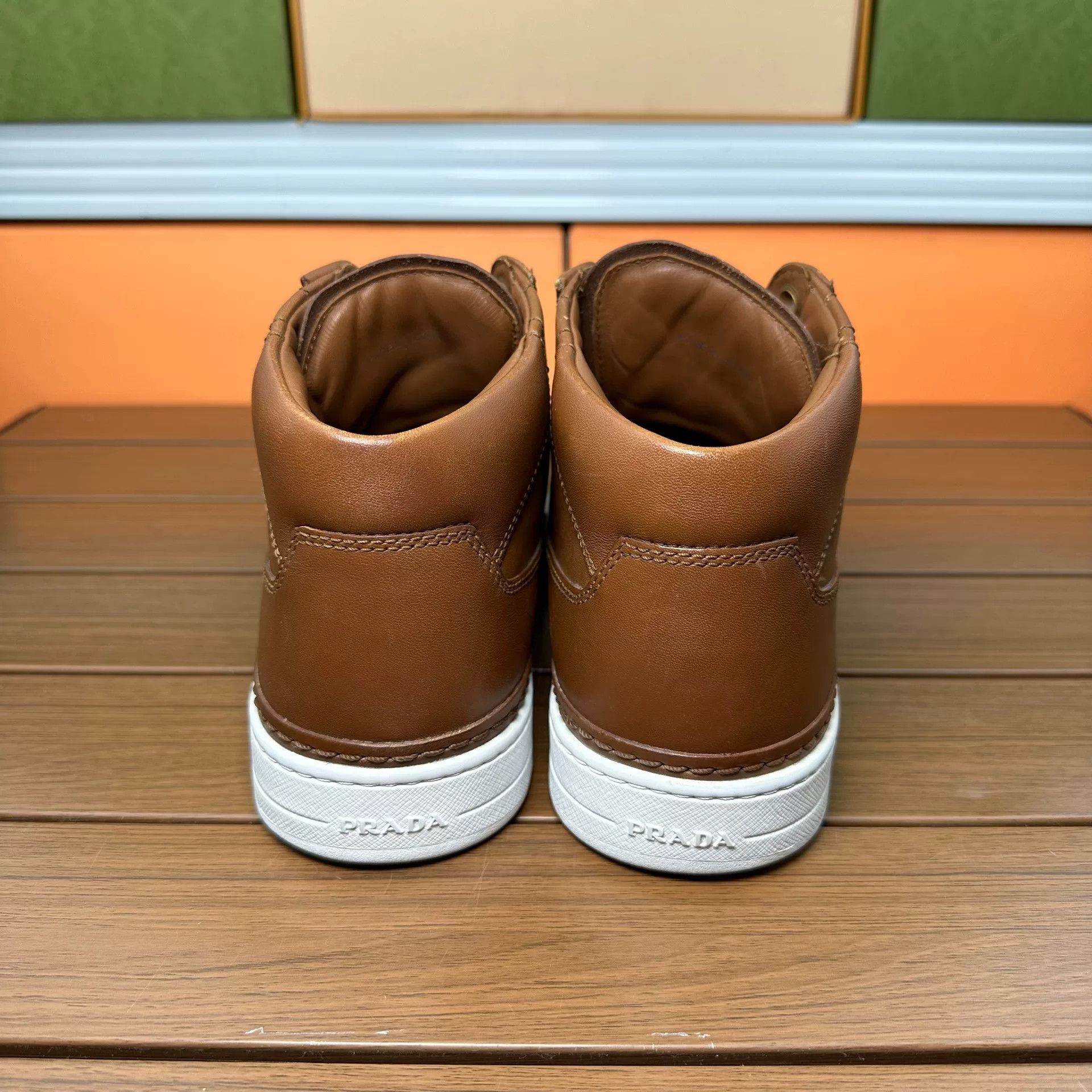 Prada Prada Casual Brown Hitop Sneakers 6 Men Size US 6 / EU 39 - 5 Thumbnail
