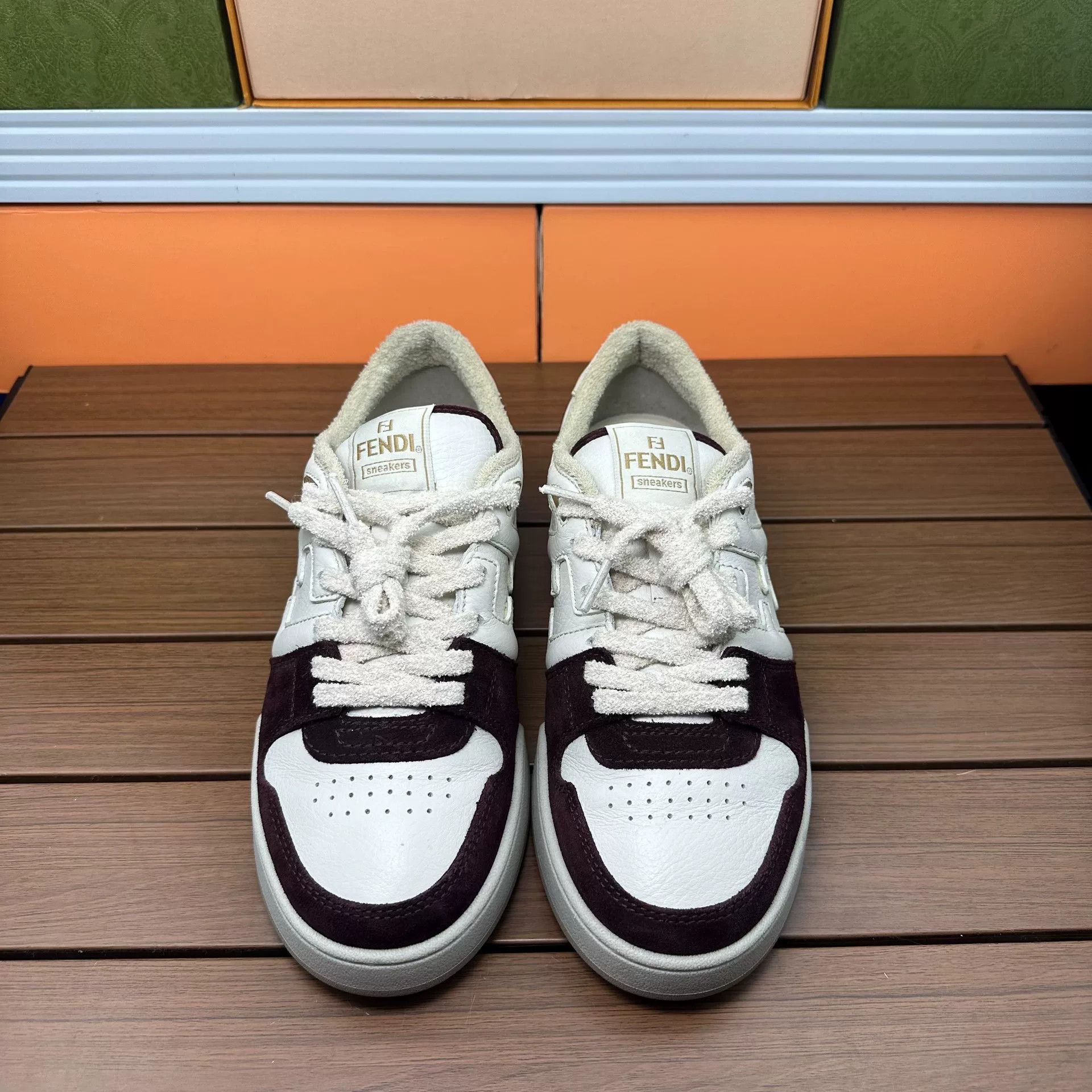 Fendi Fendi Red Lowtop Sneakers 8 Men Size US 8 / EU 41 - 4 Thumbnail