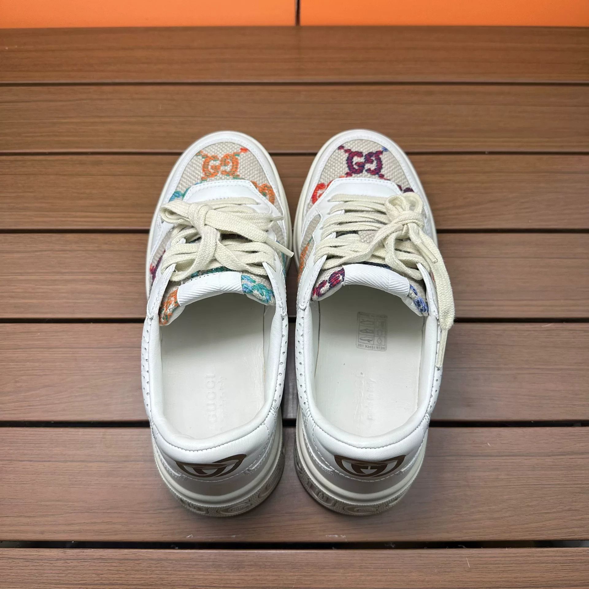 Gucci Gucci Embroidered White Lowtop Sneakers it_37 Women Size US 7 / IT 37 - 6 Thumbnail
