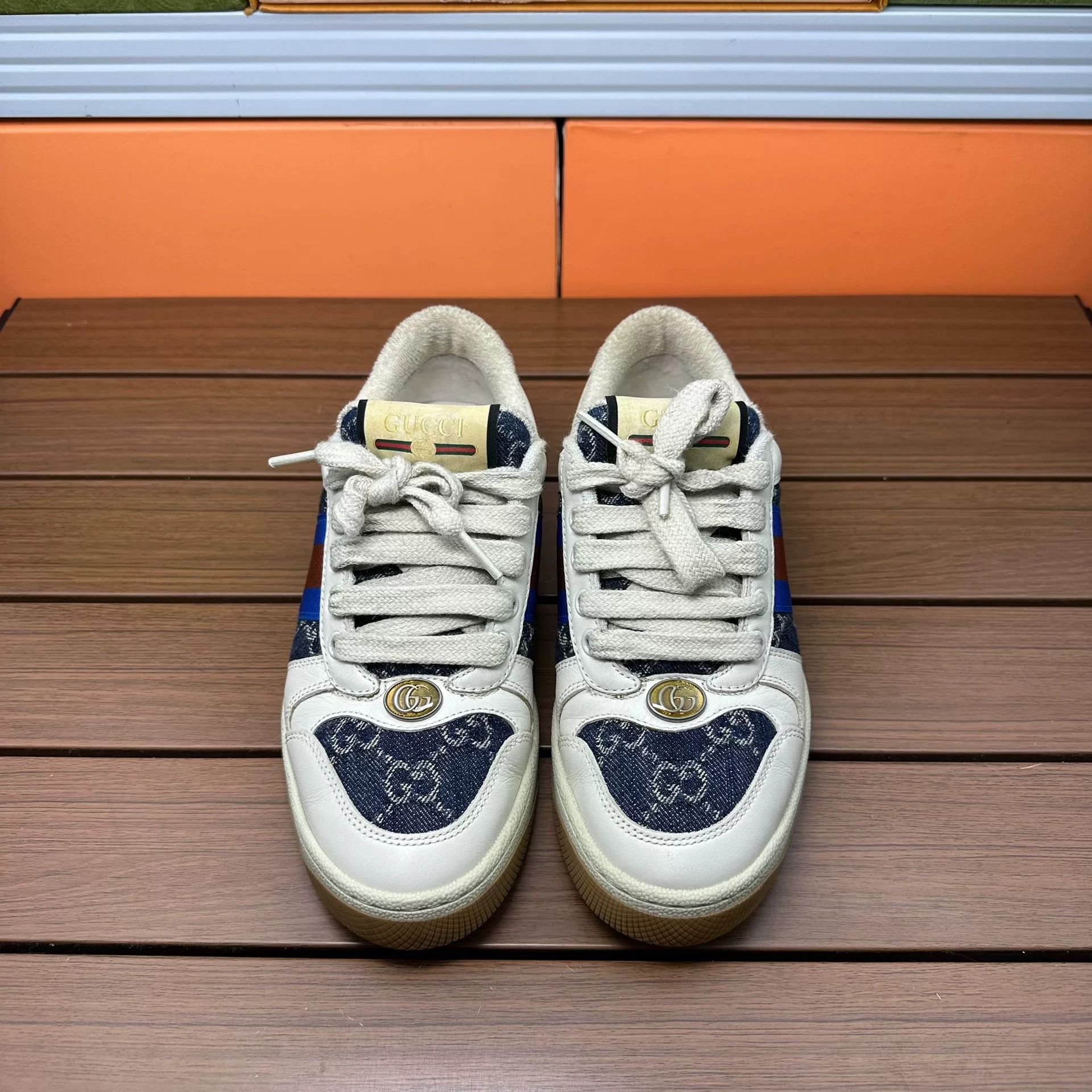Gucci Gucci Blue Lowtop Sneakers it_34-5 Women Size US 4.5 / IT 34.5 - 4 Thumbnail