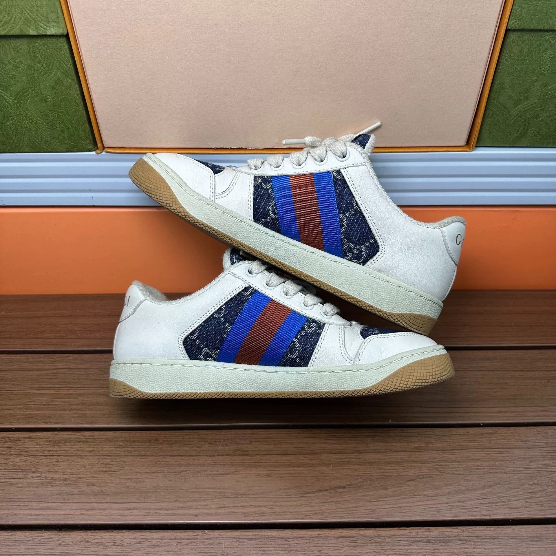 Gucci Gucci Blue Lowtop Sneakers it_34-5 Women Size US 4.5 / IT 34.5 - 3 Thumbnail
