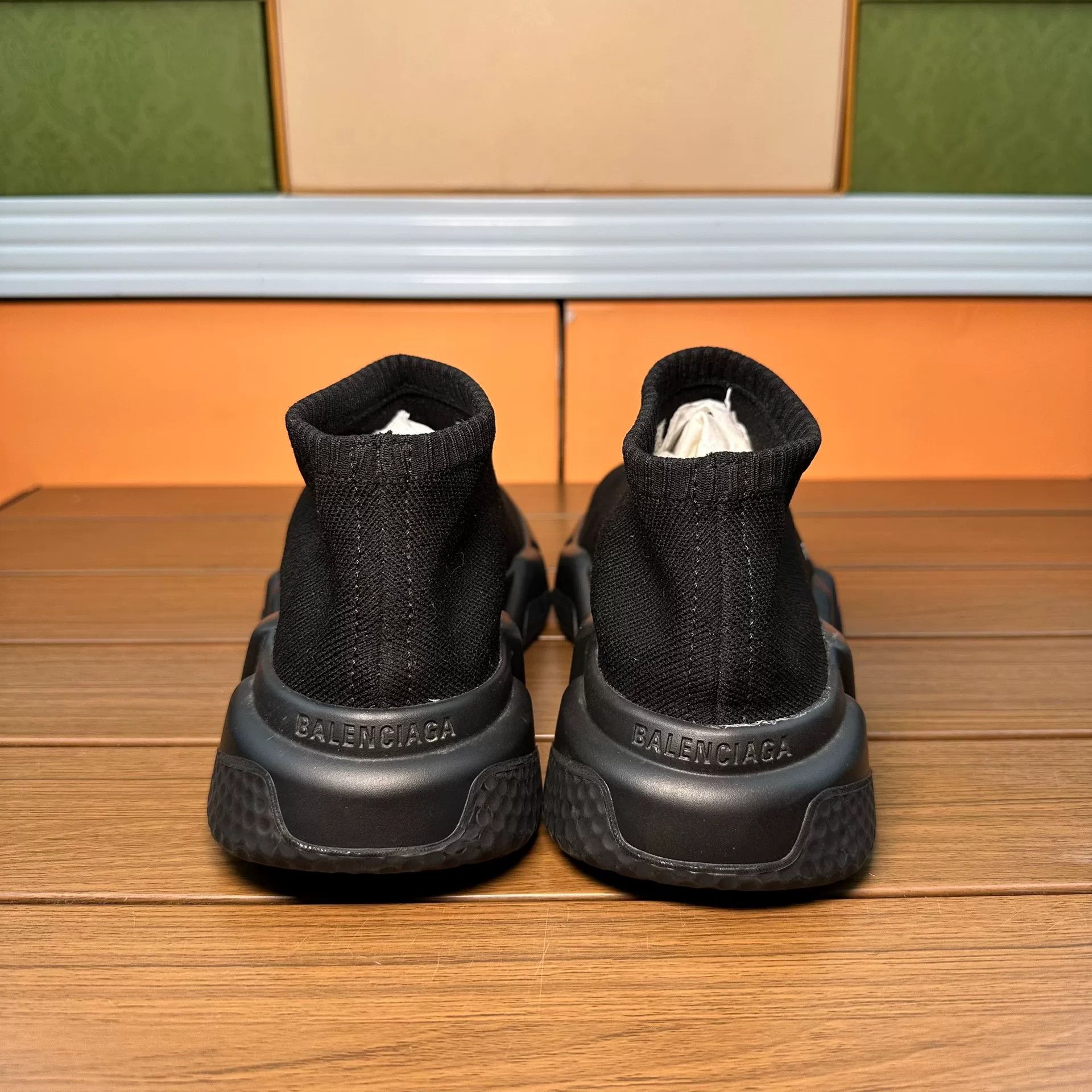 Balenciaga Balenciaga Cropped Black Hitop Sneakers it_35 Women Size US 5 / IT 35 - 6 Thumbnail