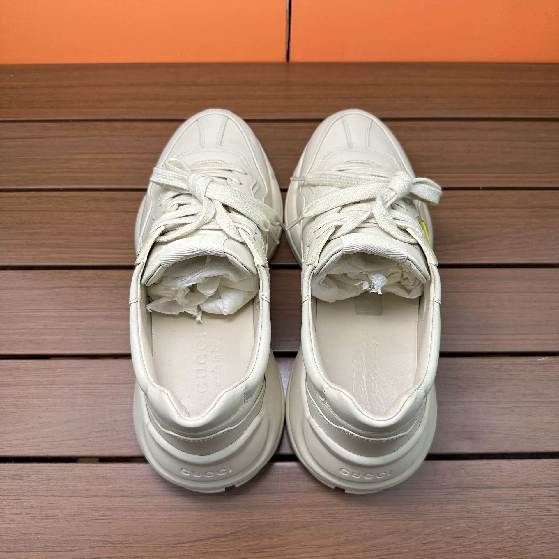 Gucci Gucci Printed Beige Lowtop Sneakers 6 Men Size US 6 / EU 39 - 6 Thumbnail