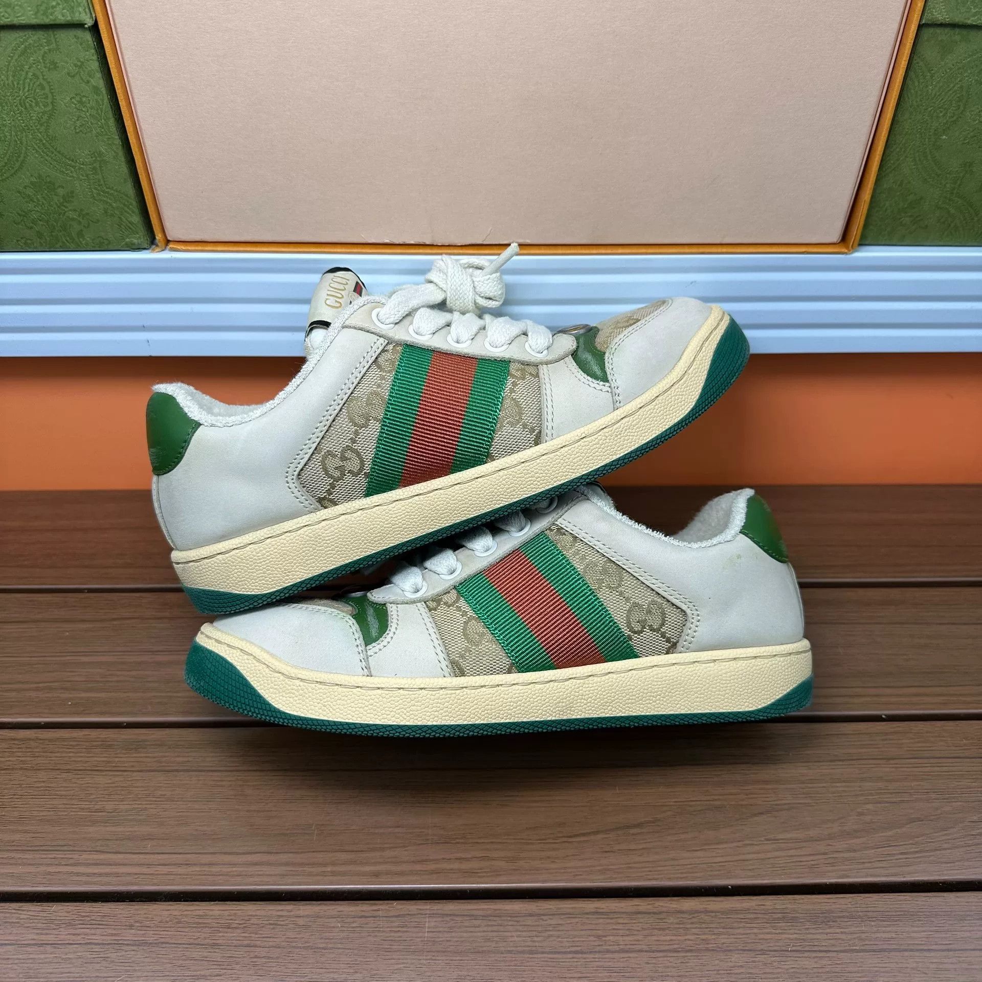 Gucci Gucci Green Lowtop Sneakers it_34-5 Women Size US 4.5 / IT 34.5 - 2 Thumbnail