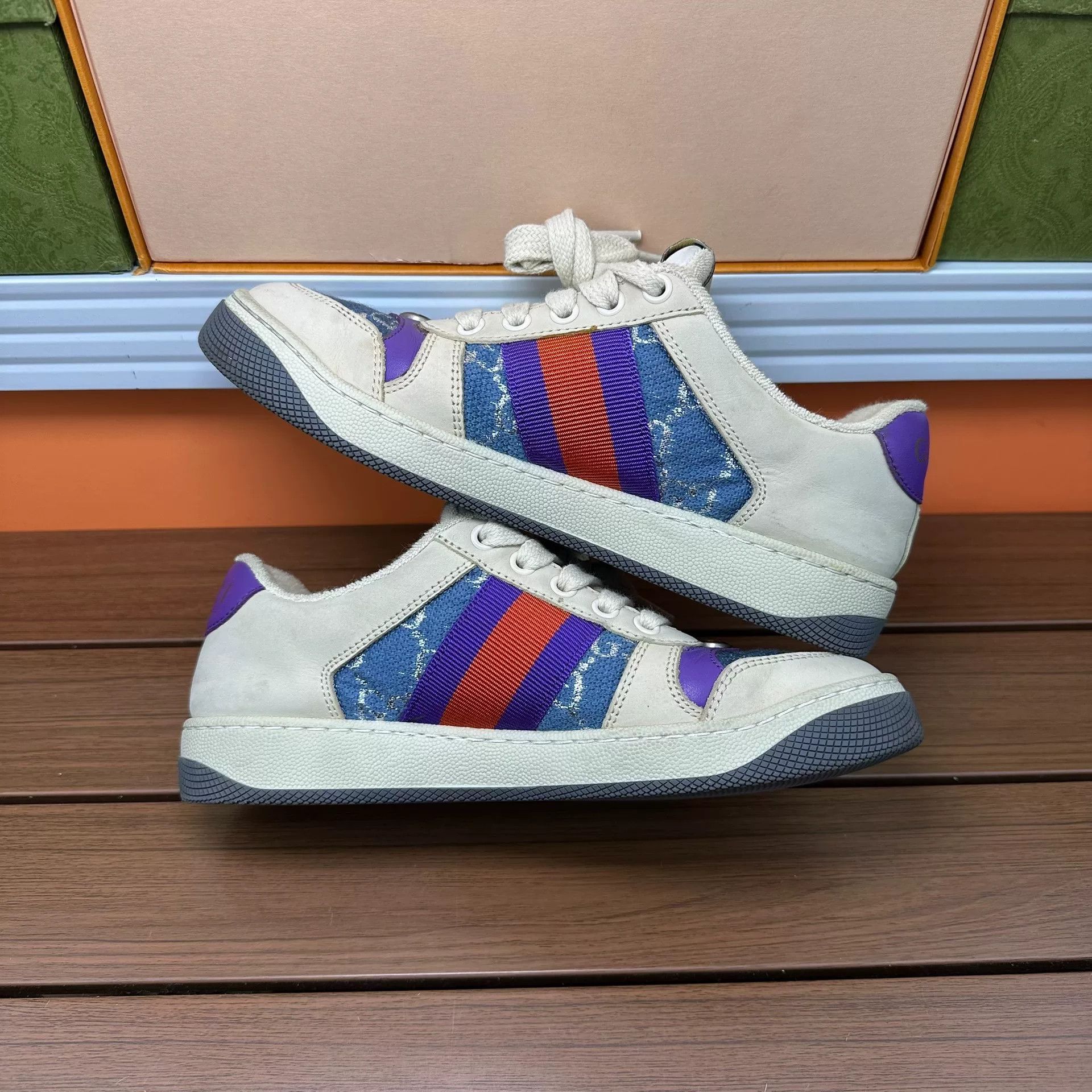 Gucci Gucci Blue Lowtop Sneakers it_35 Women Size US 5 / IT 35 - 3 Thumbnail