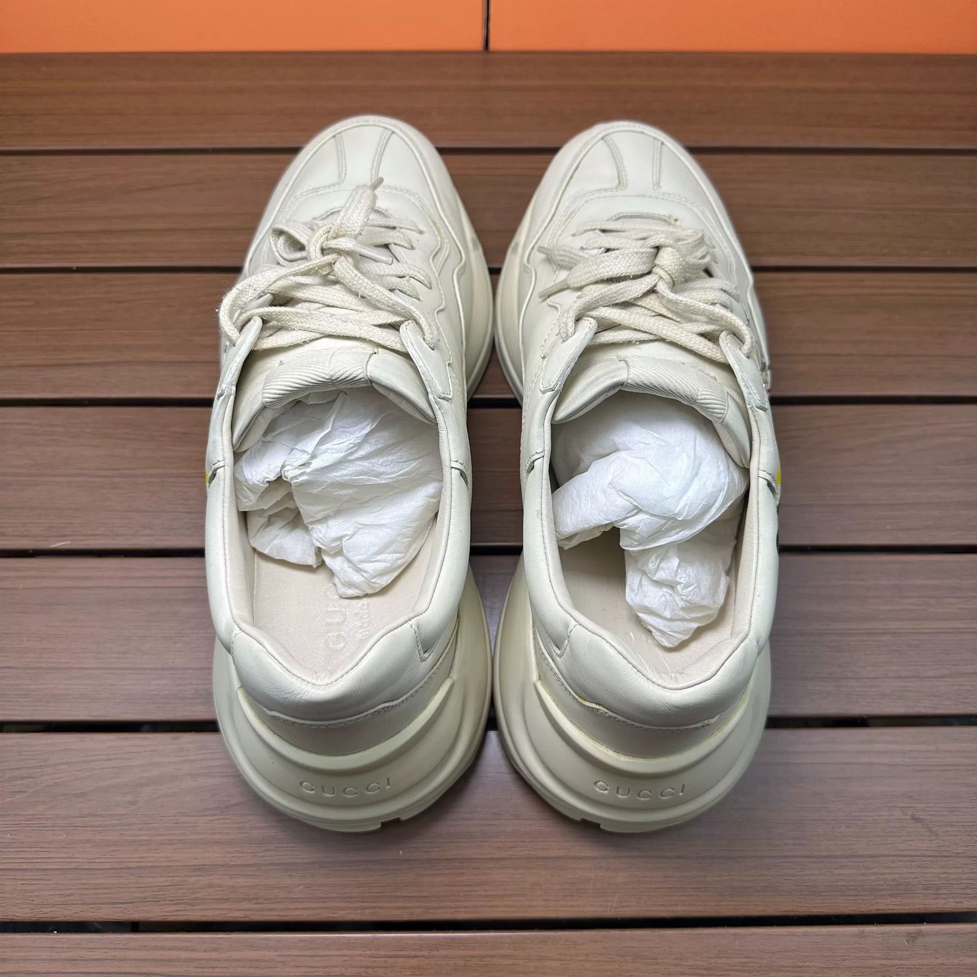 Gucci Gucci Printed White Lowtop Sneakers 9 Men Size US 9 / EU 42 - 6 Thumbnail